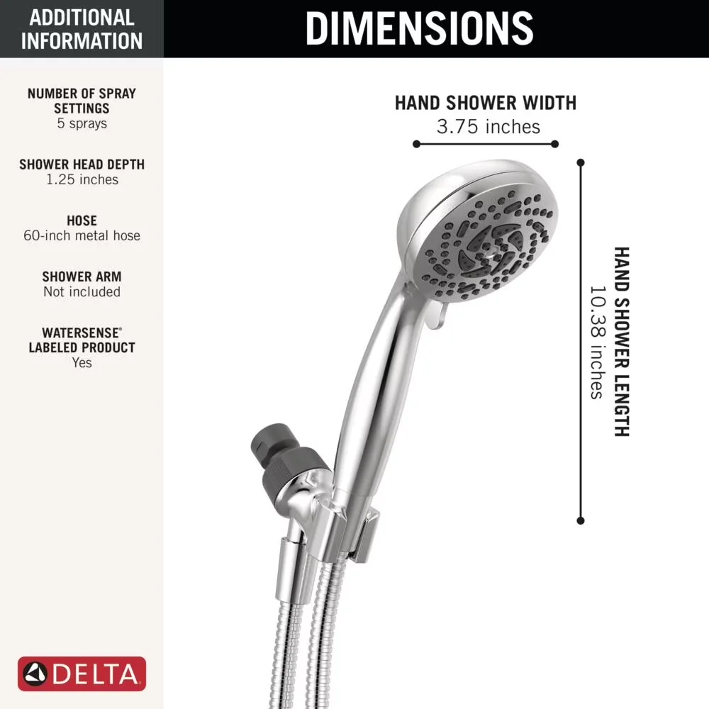 Efficient Shower Head with Easy To Install, Easy Installation, Easy To Clean - Abs - Plastic 5.83x4.4x11.5 Model CA5FC8