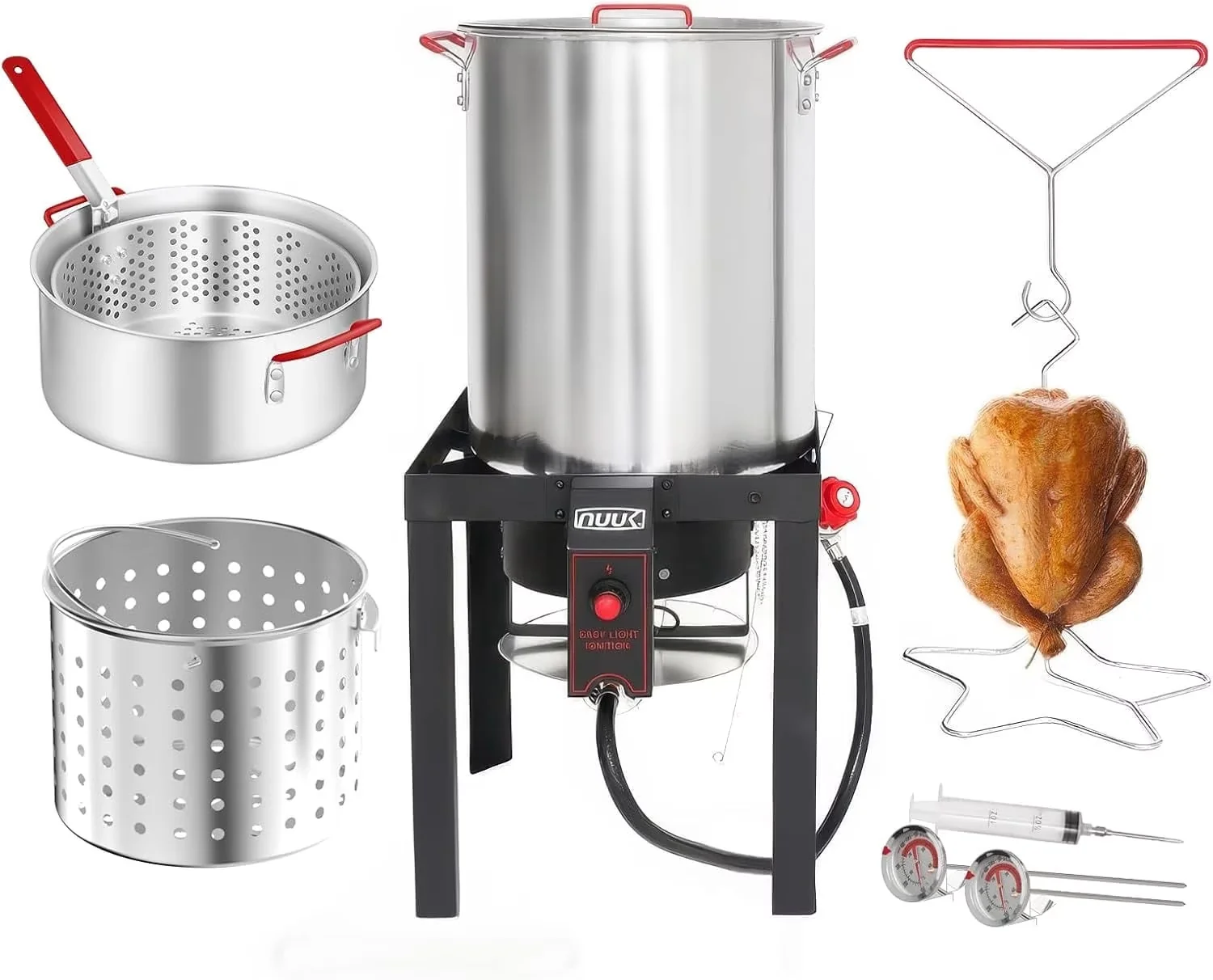 Reliable Outdoor Fryer with 50000 BTU, Propane Burner 50000 BTU - Black Aluminum, Steel Model 59F247