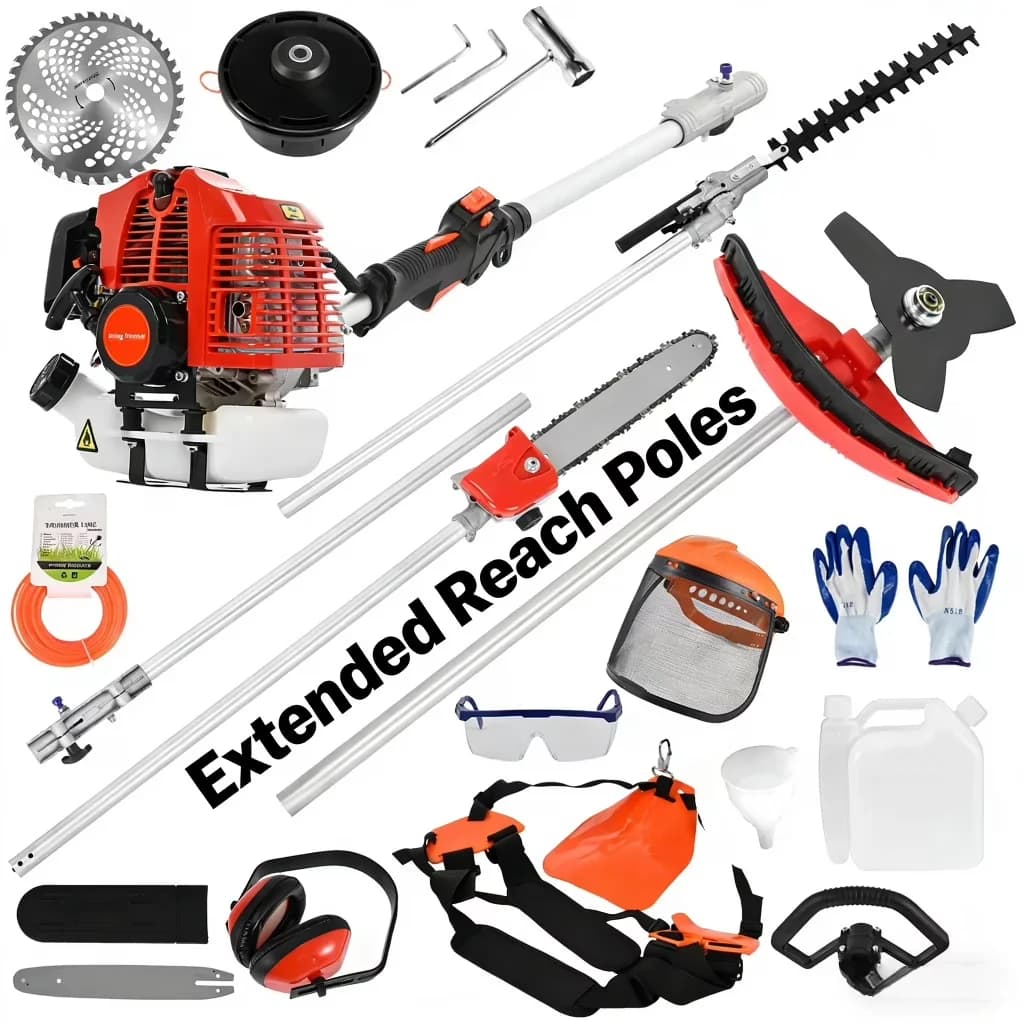 String Trimmer Stylish with Grass 2025 Upgraded, 52cc Gas Weed Wacker, 5 in 1 Weed Eater Gas Powered - Model E9A7C9