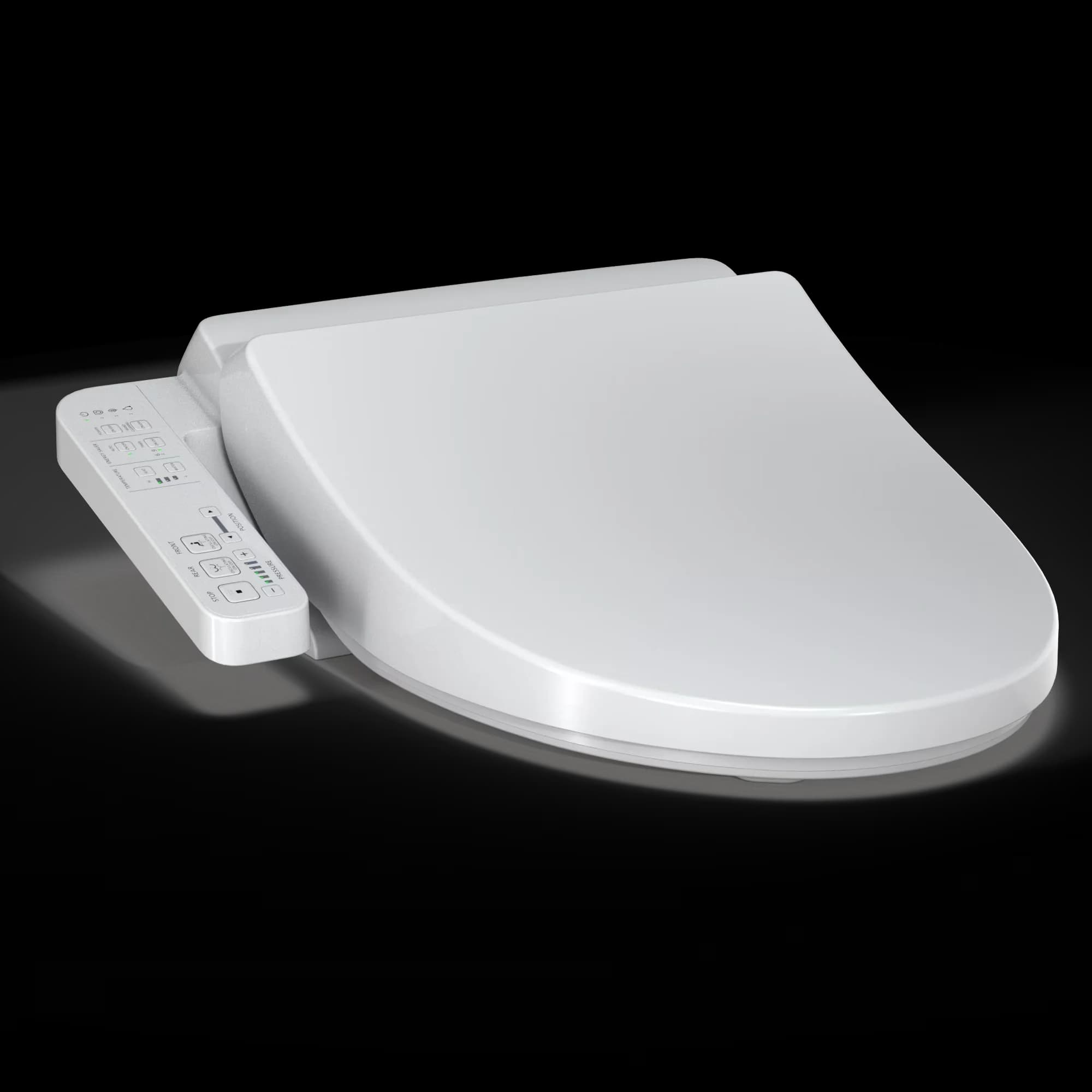 Premium Toilet Seats And Lid with Heated, Cotton White - White Plastic Model 4F9641