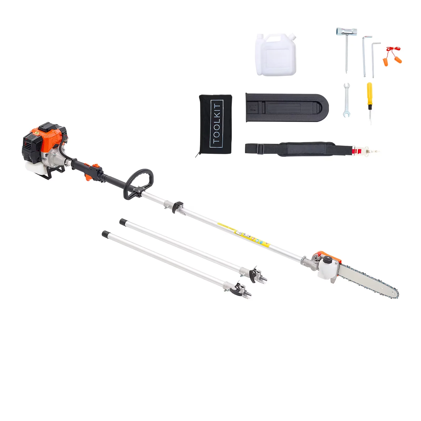 Pole Saw Reliable with 43CC 2-Stroke Engine, 12-Inch Cutting Bar - Black Model 619D25