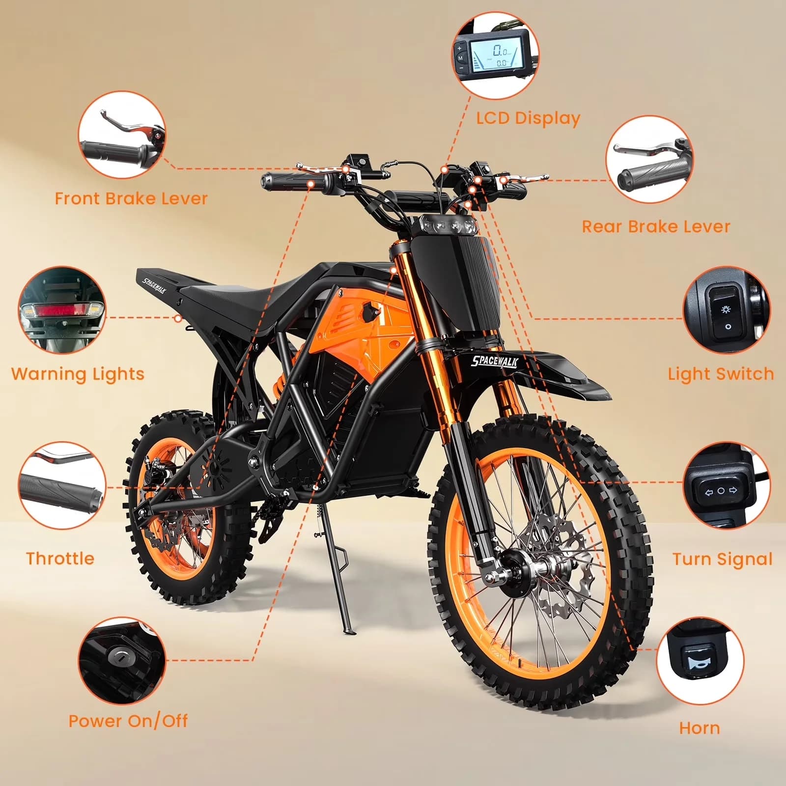Versatile Electric Bike with Battery, 3000W - Compact and Portable Model 4C5B57