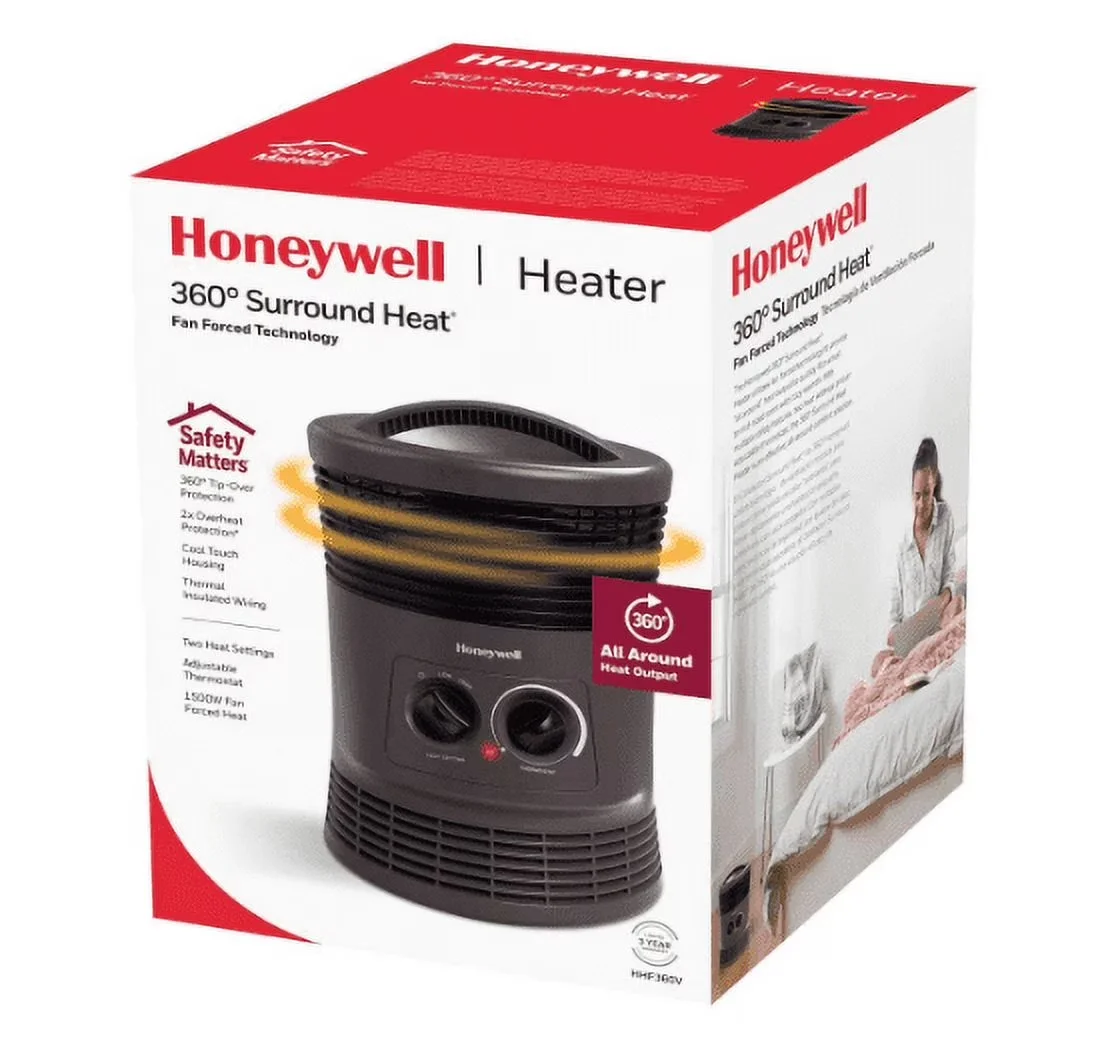 Modern Portable And Electric Space Heater with 1500W, Adjustable, Black - Black Model 4C3903