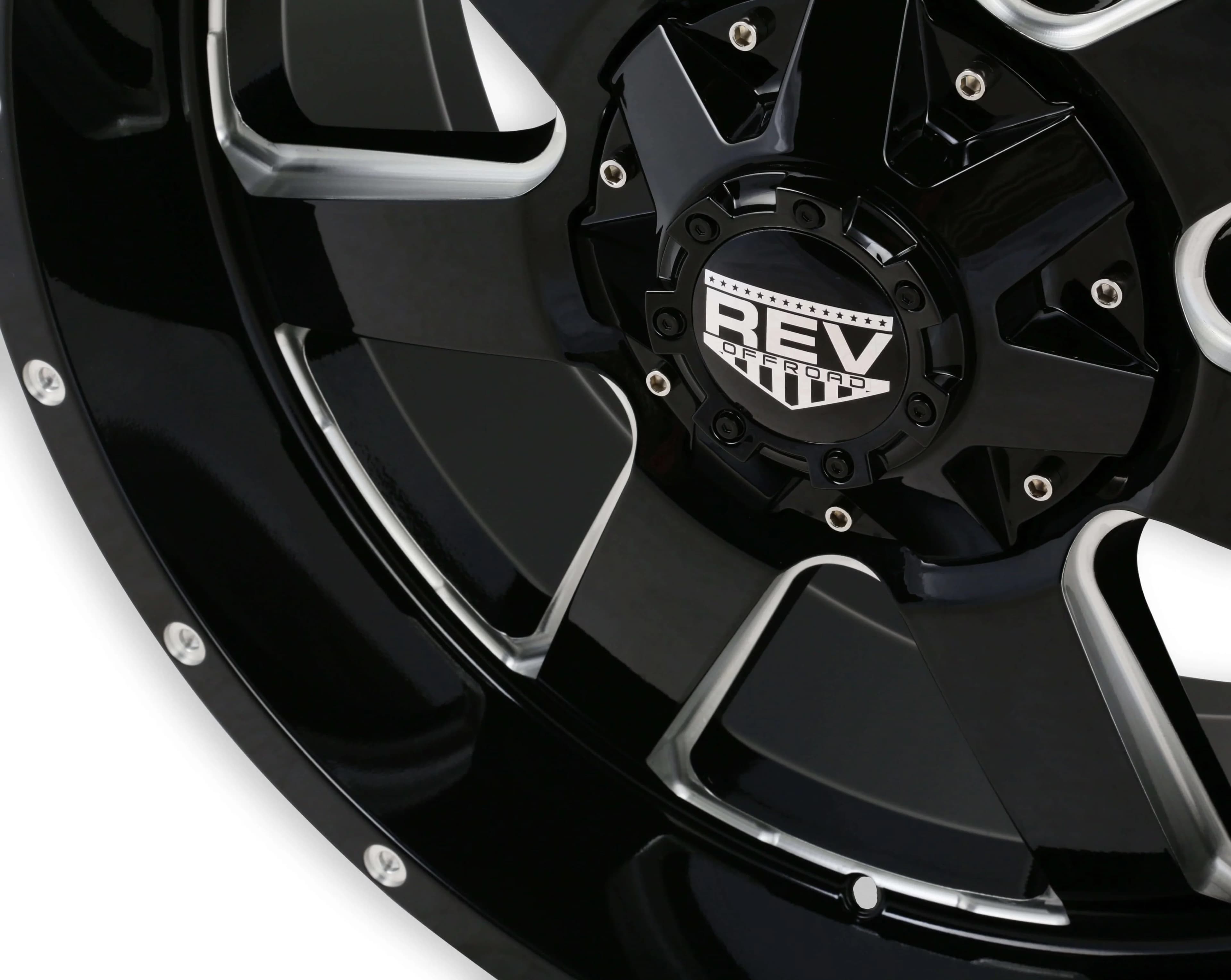 Wheels And Rim Reliable with 5x5/5x127 -Black/Machine Lip, 4.53 bs, Aggressive Off-Road Design - Aluminum Alloy Black And Machined Model 927240
