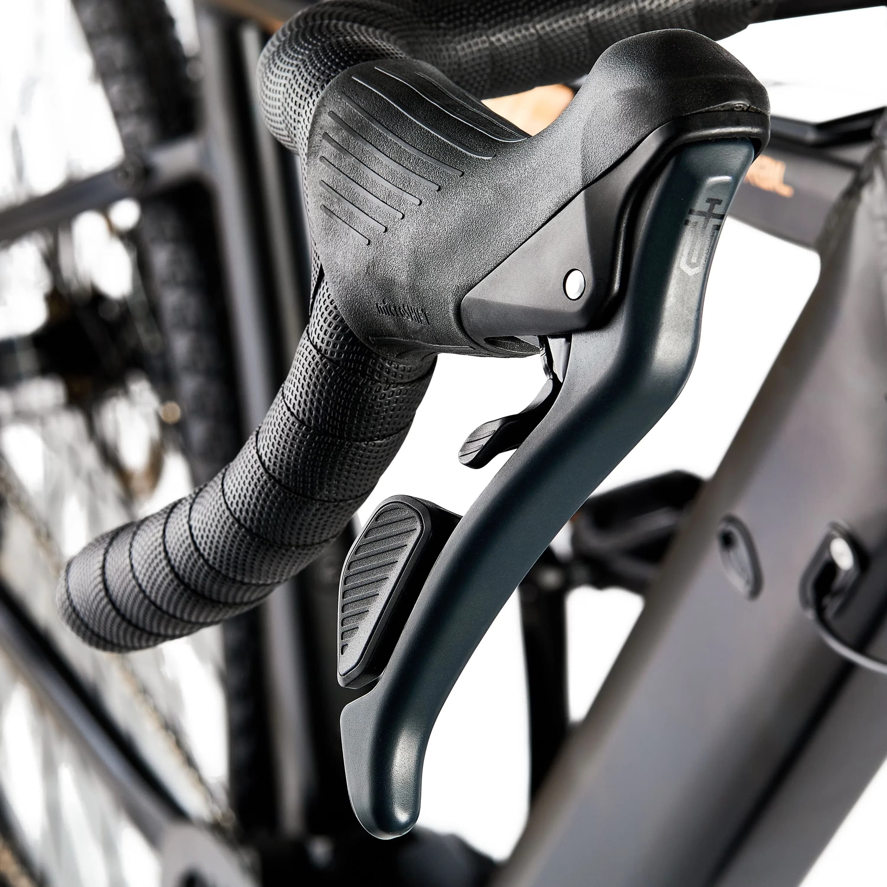 Modern Electric Bike with Battery, Adjustable Seat Height, 700C Rebel+ Drop Bar Gravel - Black Model A3EE46
