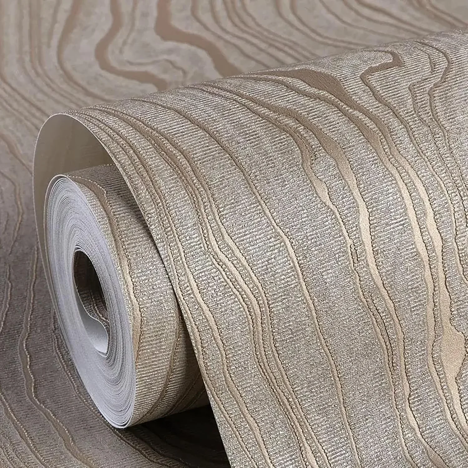 Innovative Wallpaper with Durable, Easy To Clean, Removable - Gold Vinyl Model 1A3F1B