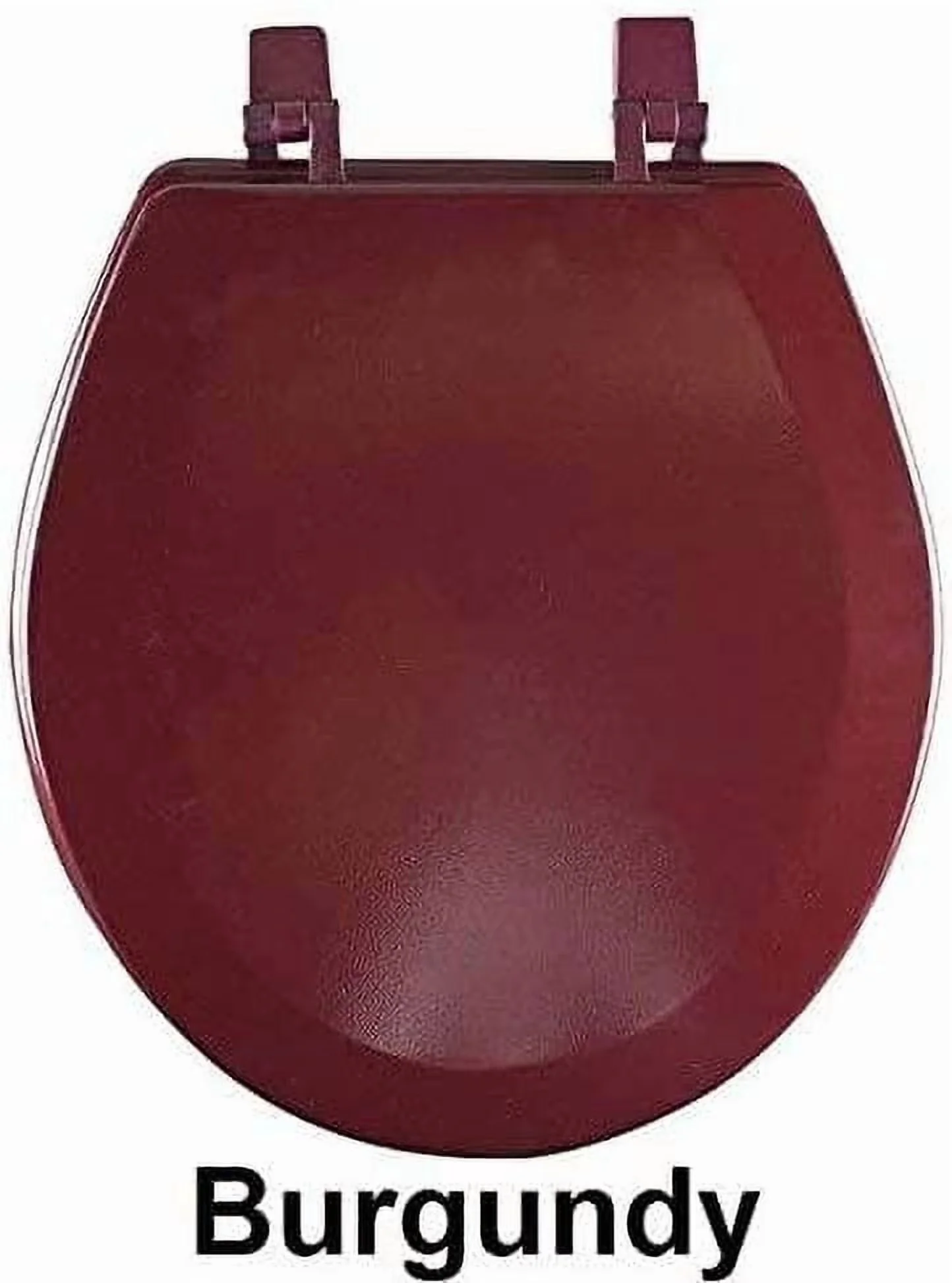 Toilet Seats And Lid Classic with Easy To Install, Non Slip Grip Tight Bumpers, Wood Seat - Wood Burgundy Model E41E4E