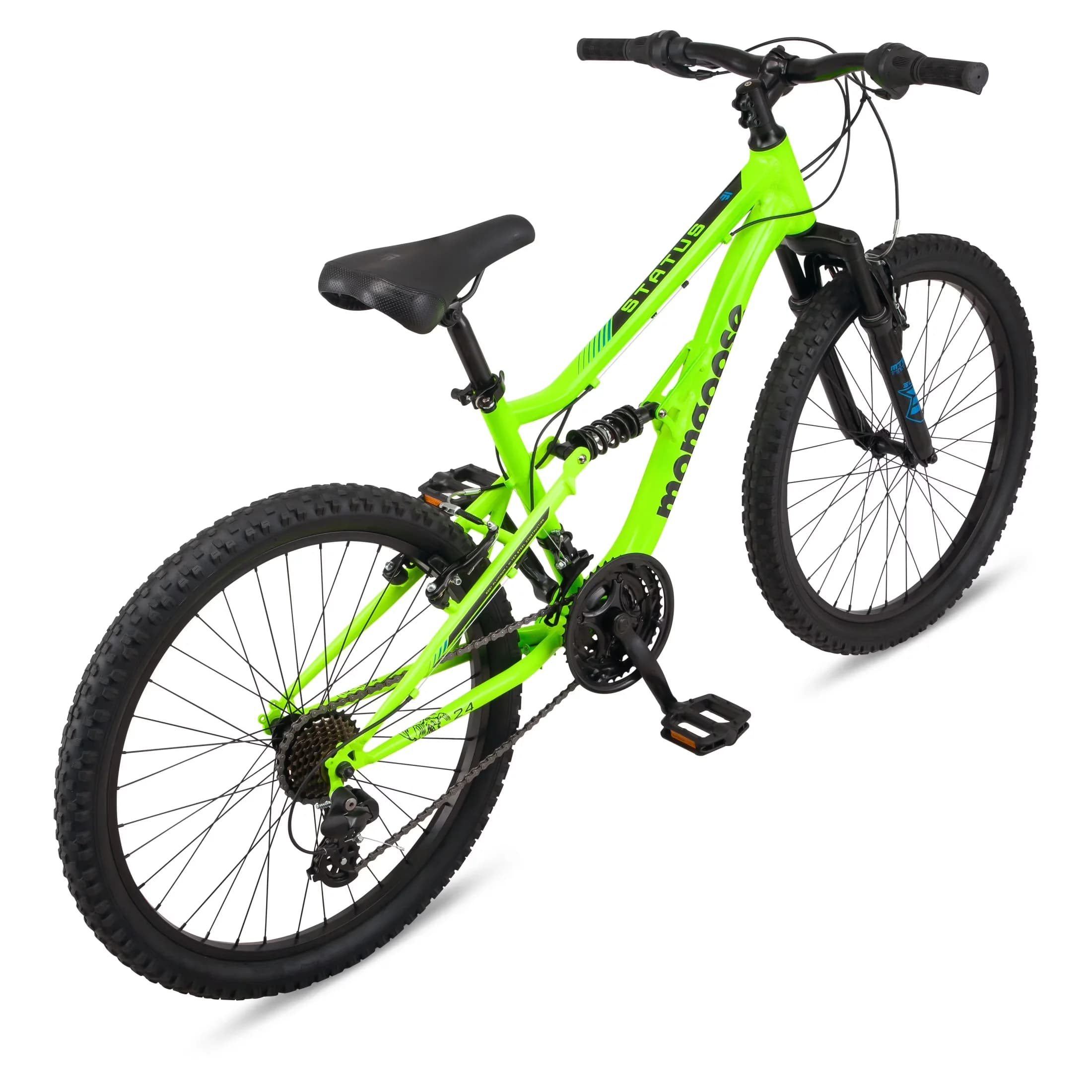 Versatile Kids Bike with Adjustable Seat Height, 21 Speeds, Status Dual Suspension Mountain - Yellow Model E3152C