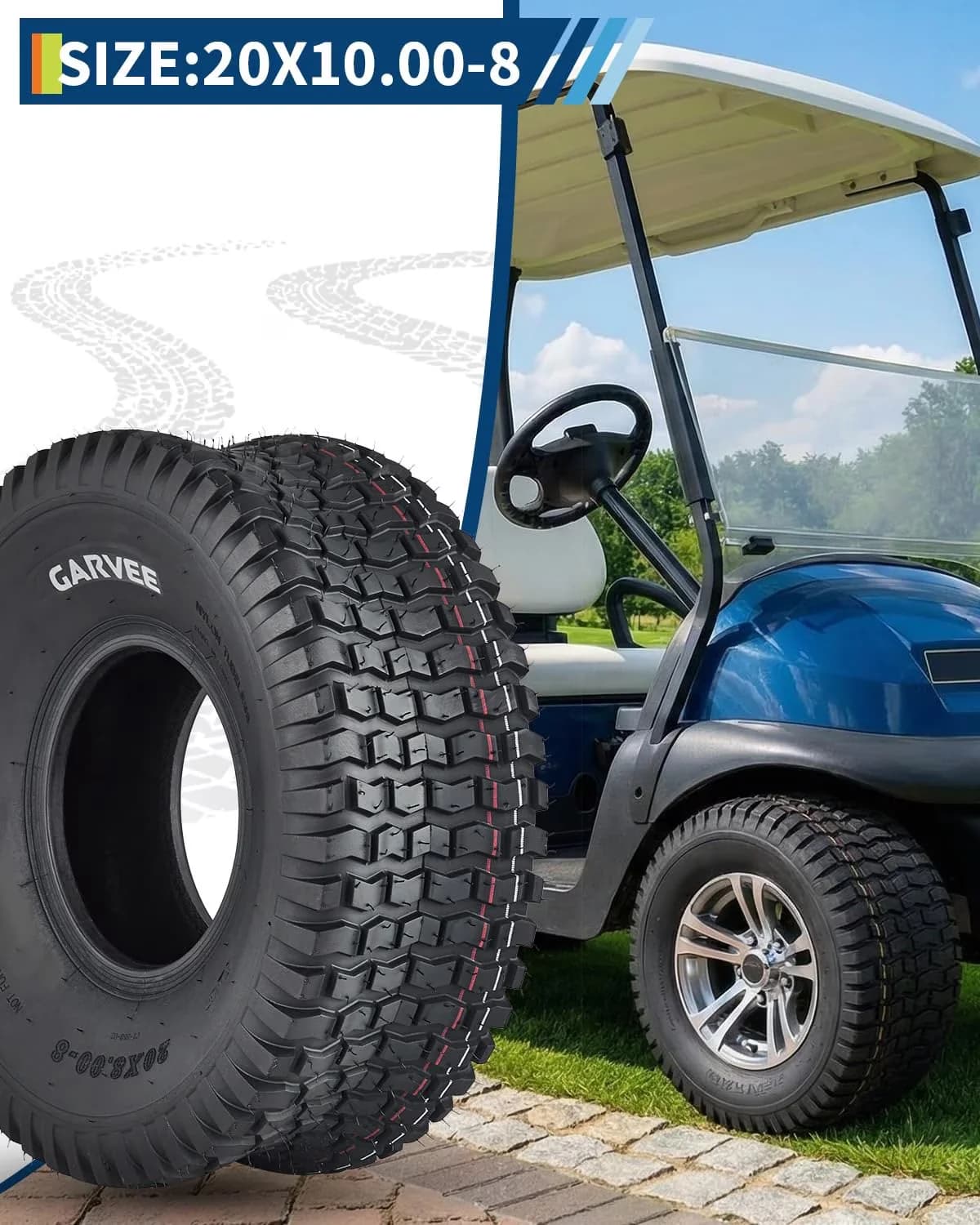 Modern Lawn Mower Tire with Weather-Resistant, Heavy-Duty, Wet Or Dry - 00-8 Model 821DB9