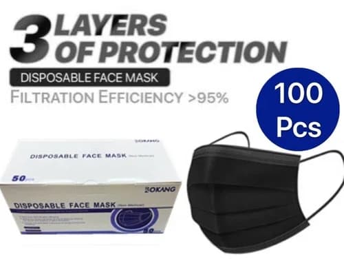 Stylish Protective Equipment with Disposable - Black 100 Pcs - Traditional Style Model 453F97