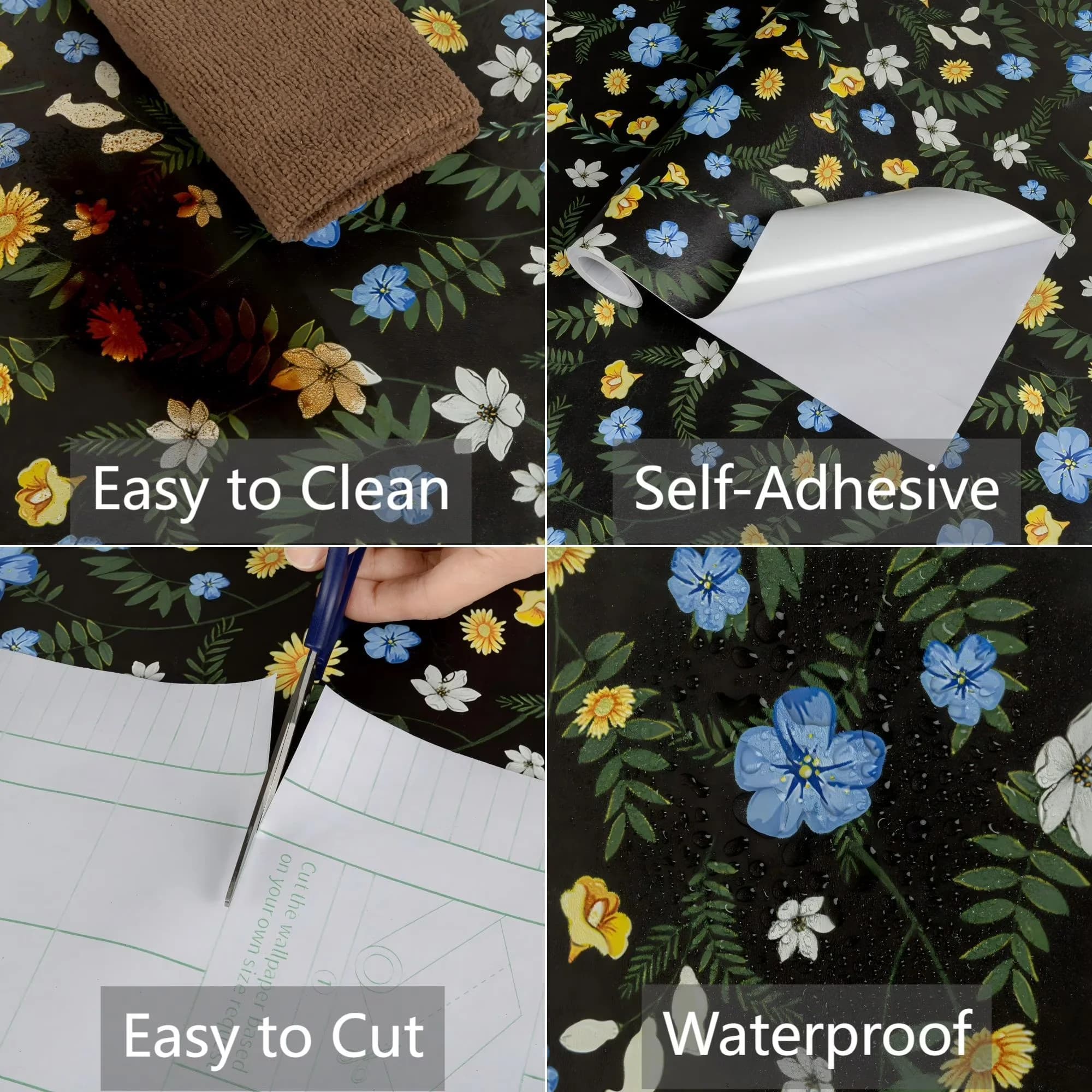 Reliable Wallpaper with Removable, Coverage: 14.5 square feet - Multicolor Pvc Model 2DF9FB