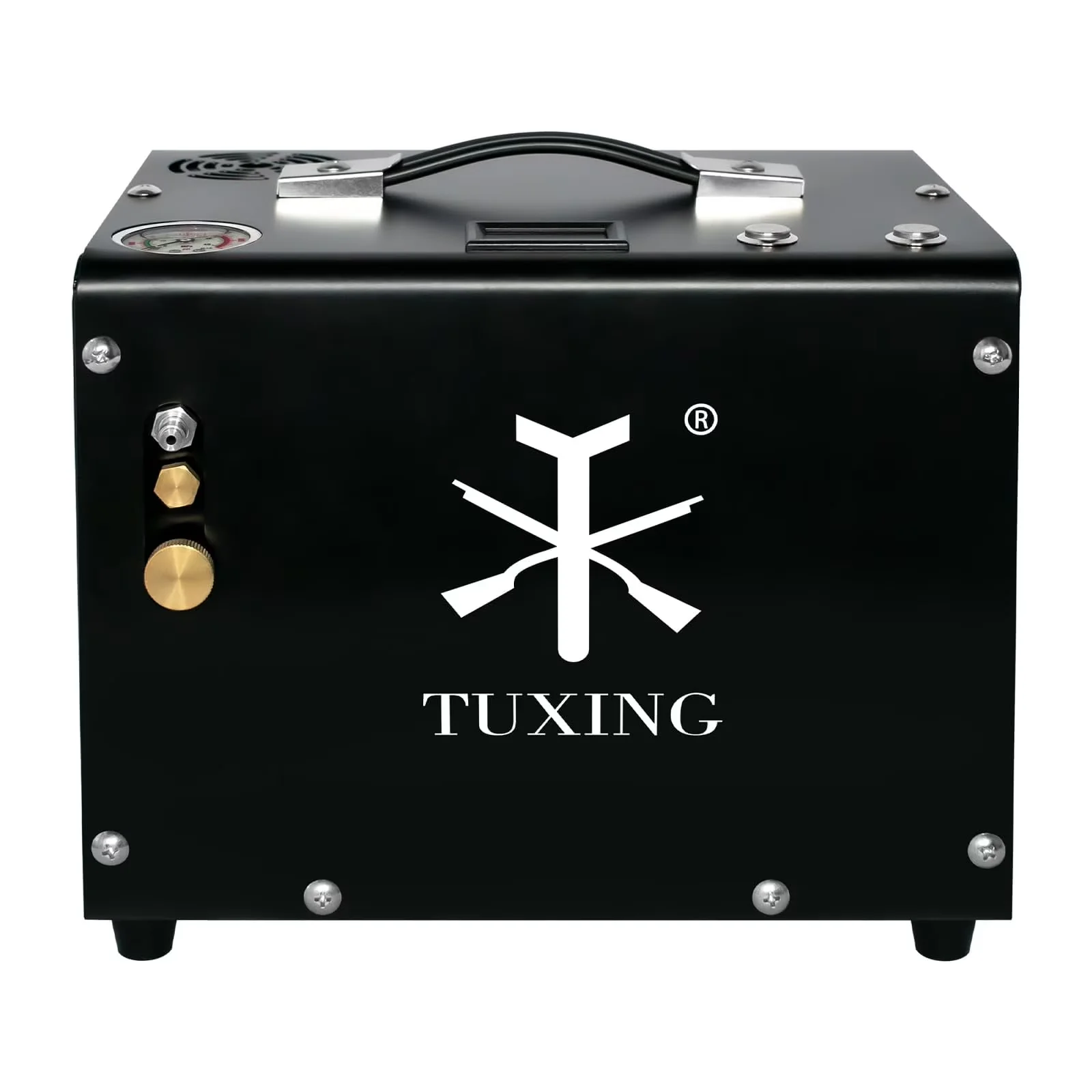 Durable Air Tools Compressor with Battery, Portable - Iron Black Built Model 8DED0E