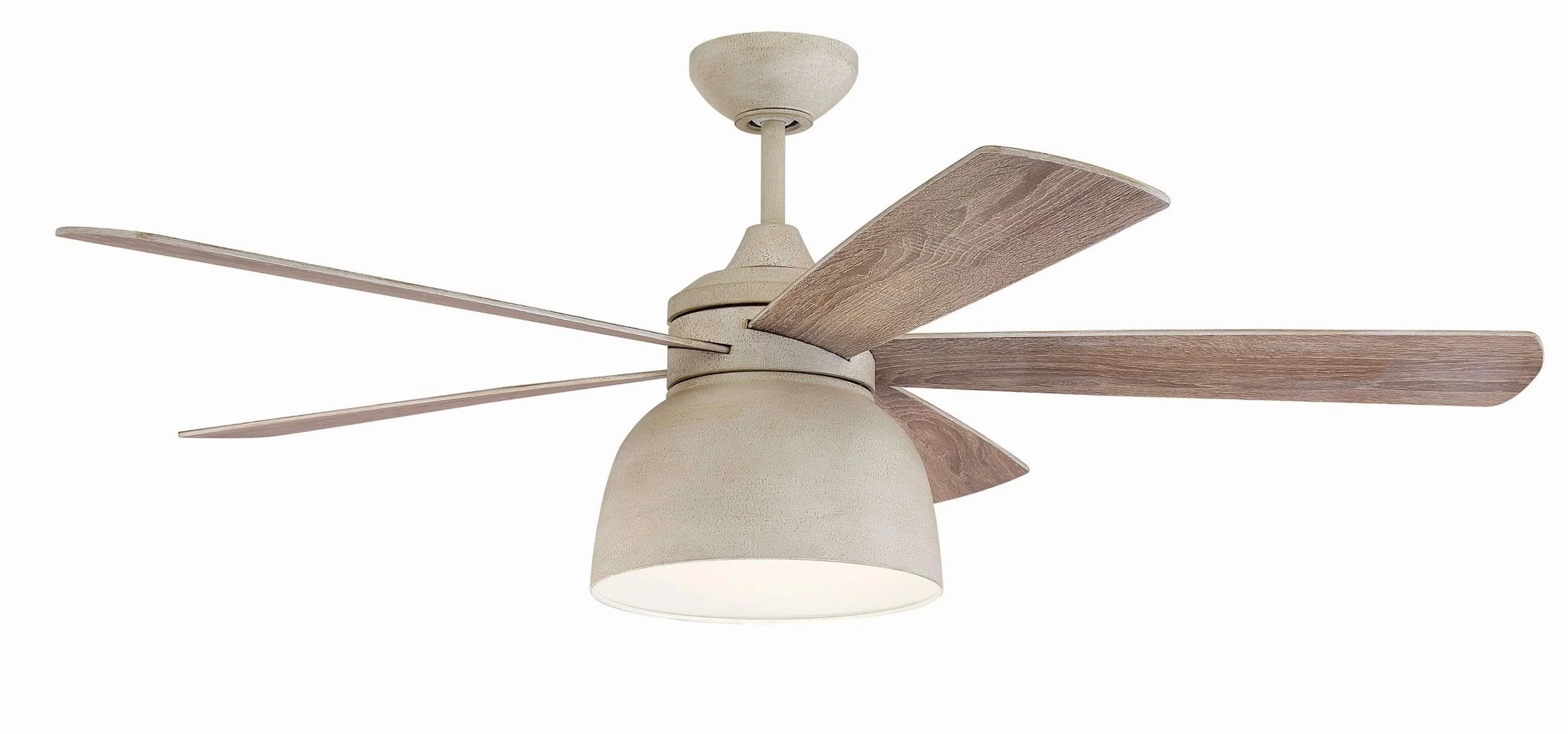 Modern Ceiling Fan with LED, Remote Controlled, 52" Ventura 52 - Metal White Model 5A47CC