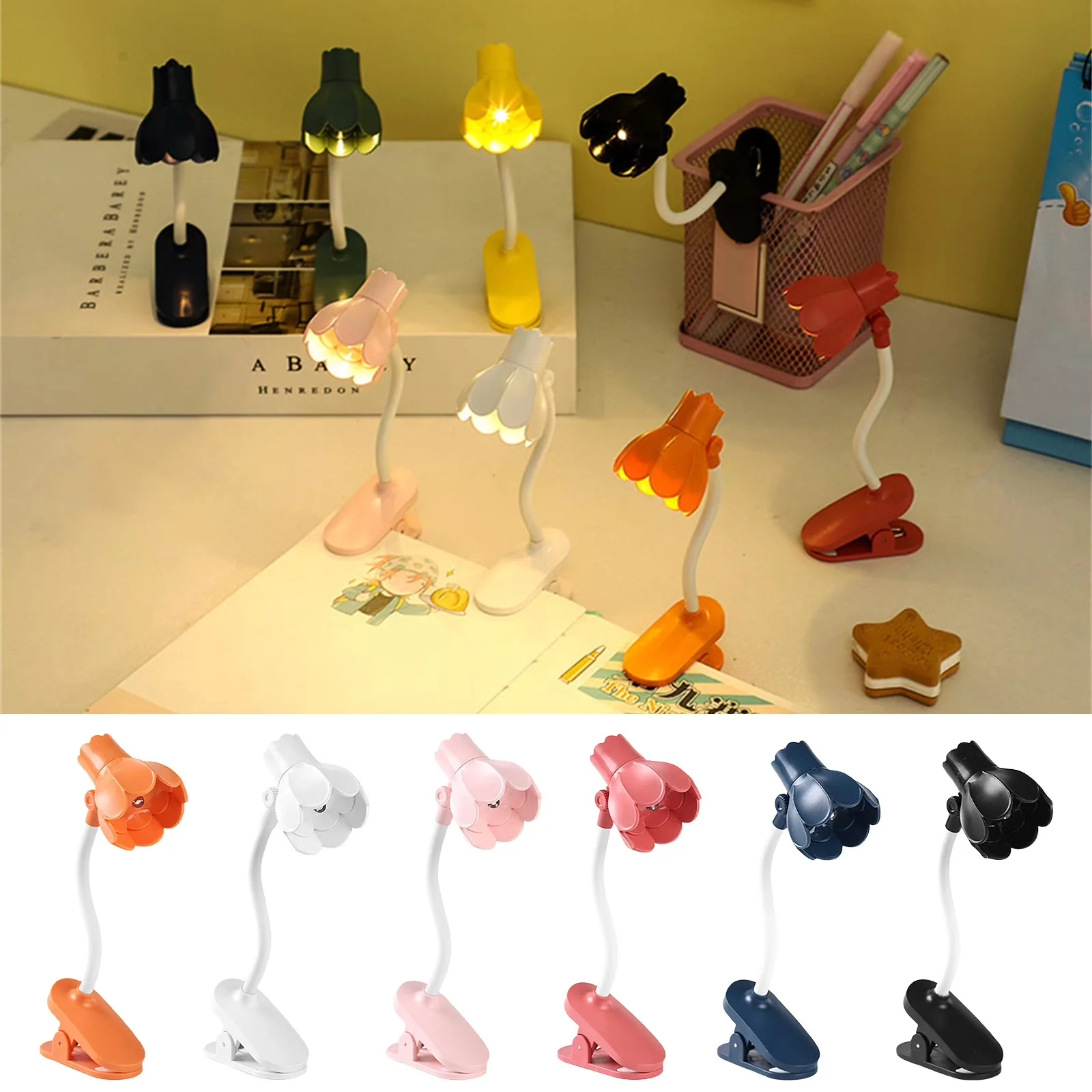Desk Lamp Modern with LED, Energy Efficient, Book Light Reading Light Book Lights - Model FC64E7