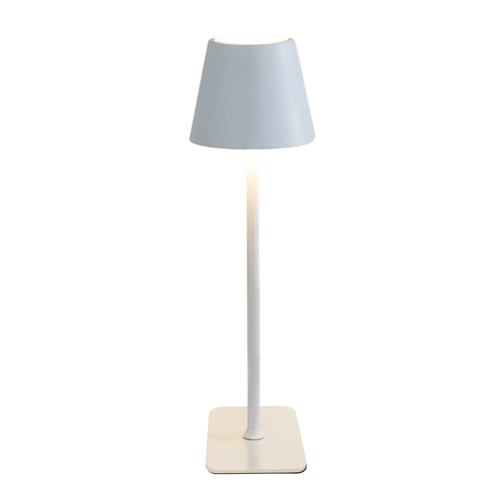 Classic Desk Lamp with LED, Battery, Dimmable - Metal White LangPing - Ergonomic Design Model 5E158F