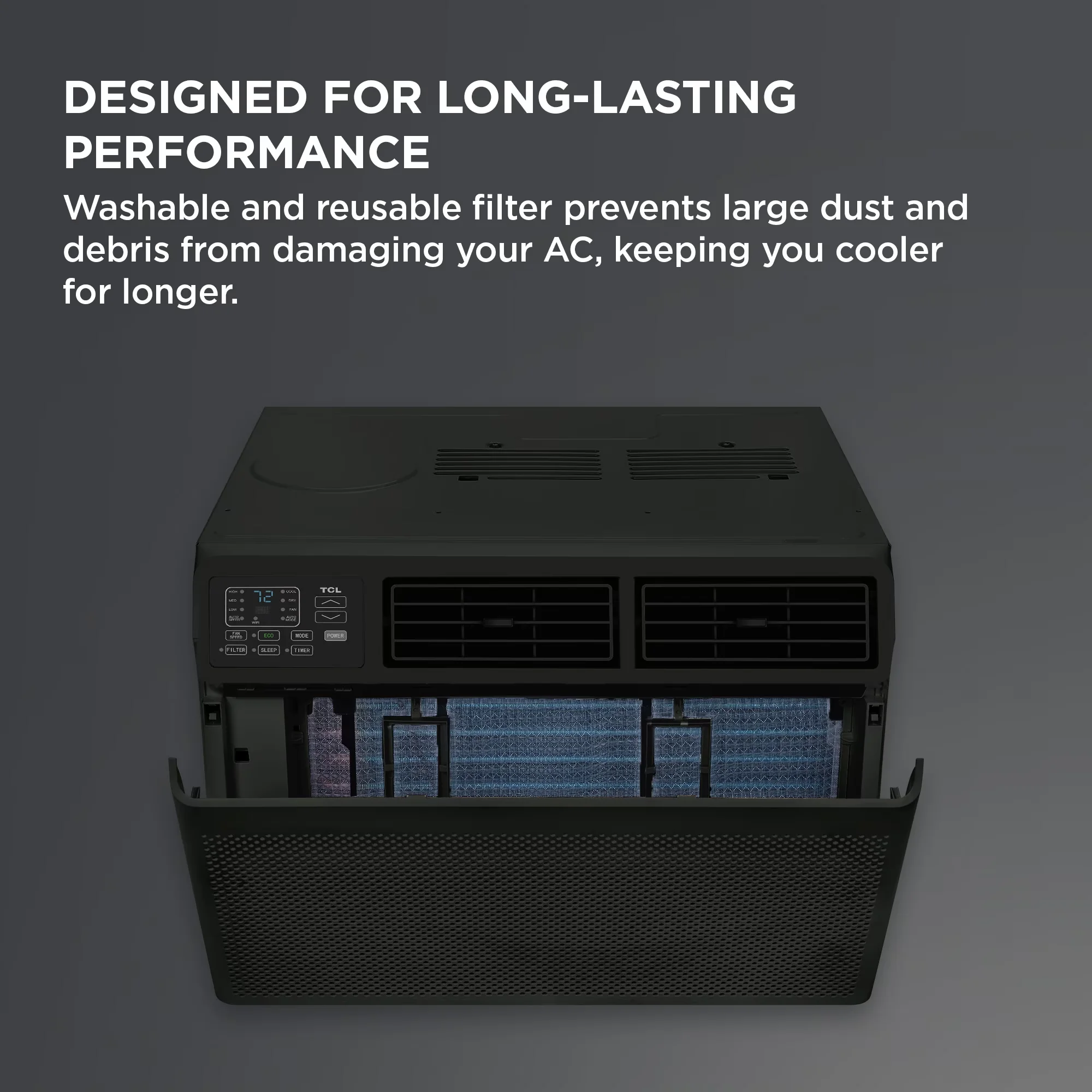 Compact Air Conditioner with 8000 BTU, Smart Technology Capable, 8000 BTU Smart Window (Black) - Model D4A38C