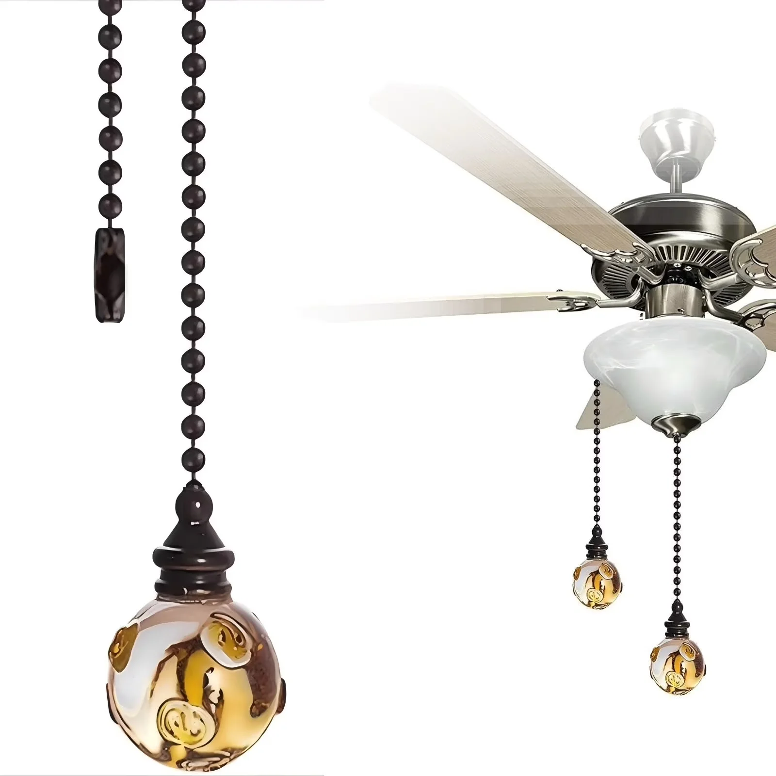 Classic Ceiling Fan - Metal Orange for Home Pull - Built to Last Model E9A1CD
