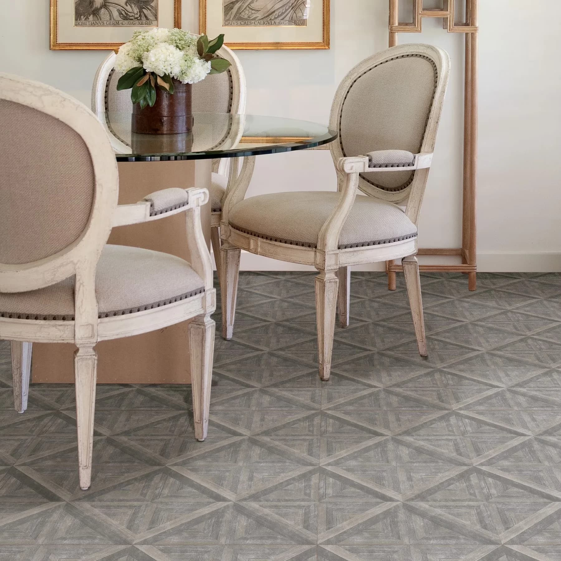 Versatile Grey Vinyl Flooring Vinyl Plank Flooring with Water-Resistant, Virgin vinyl material, Weighs 5.5 pounds - Virgin Vinyl Grey Model 872C36