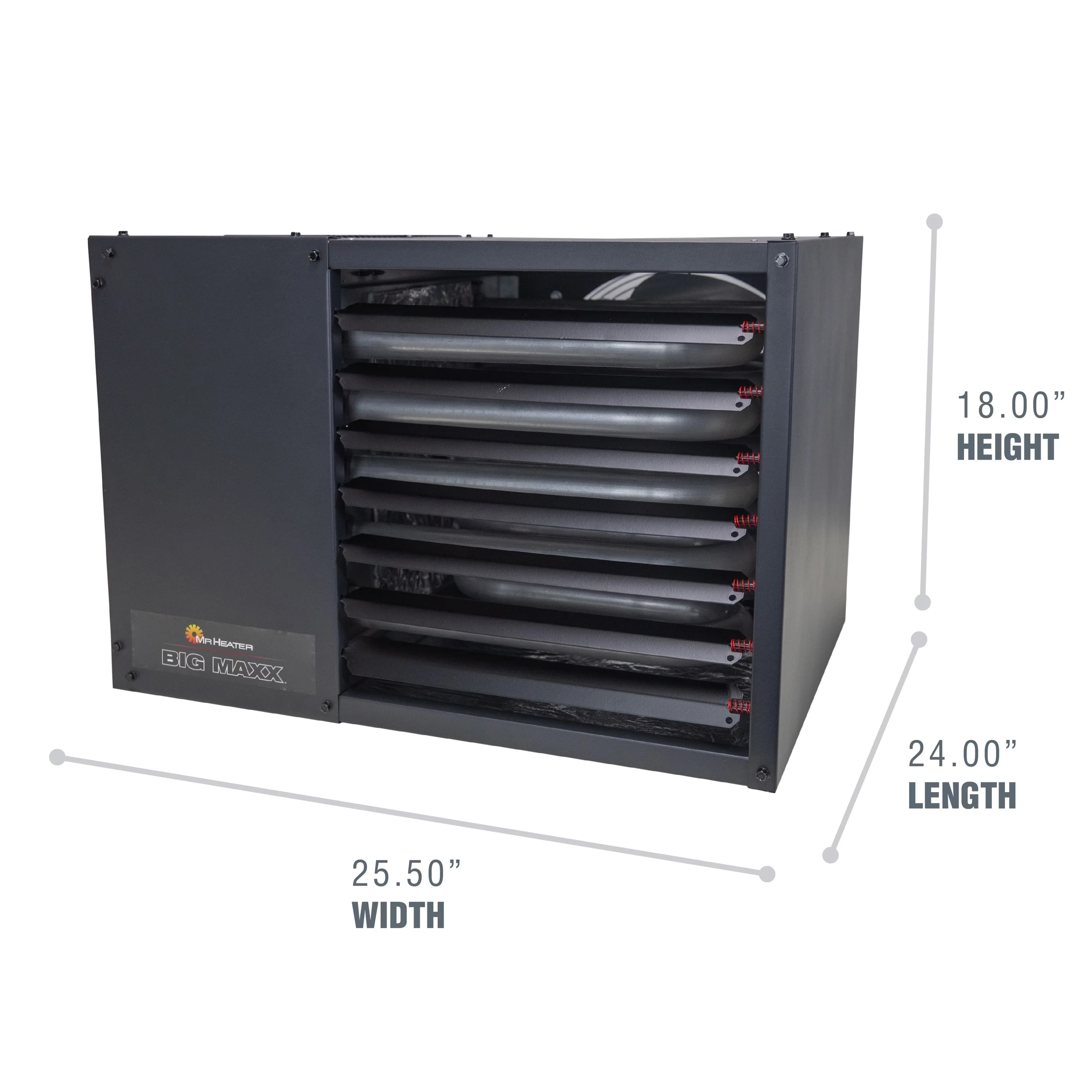 Stylish Portable And Electric Space Heater with 80000 BTU, Adjustable, NG to LP Conversion Kit - Gray Model 91633B