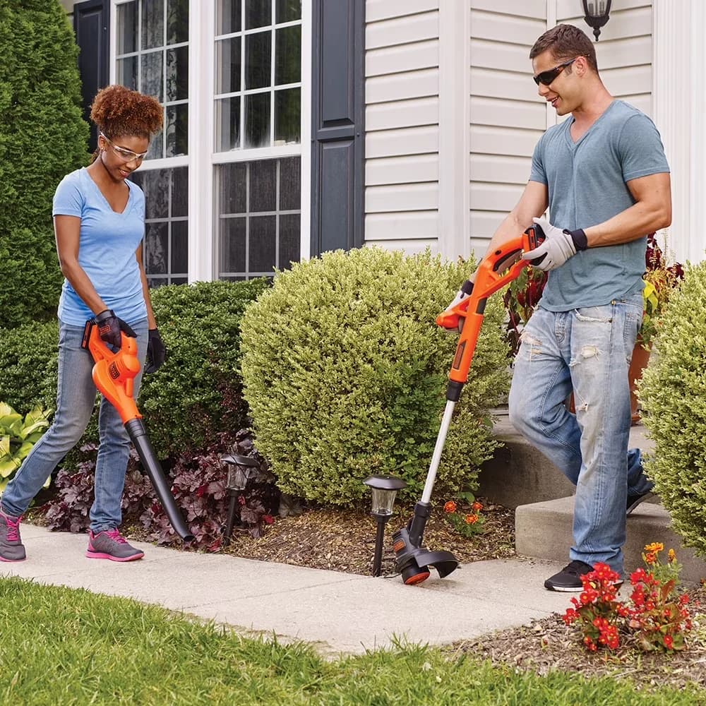 Quality String Trimmer with Battery, 20V, Edger Conversion Capable - Orange Model 747036