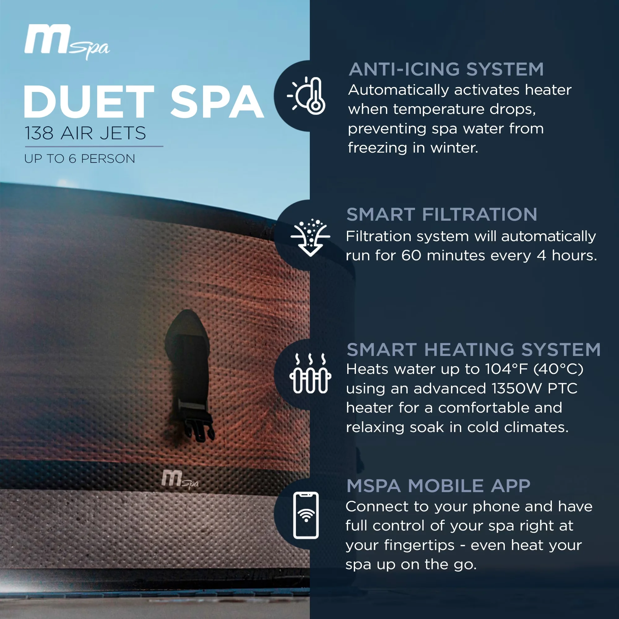 Hot Tub Efficient with Energy Efficient, Uv Resistant, Inflatable - Gold Model 048193