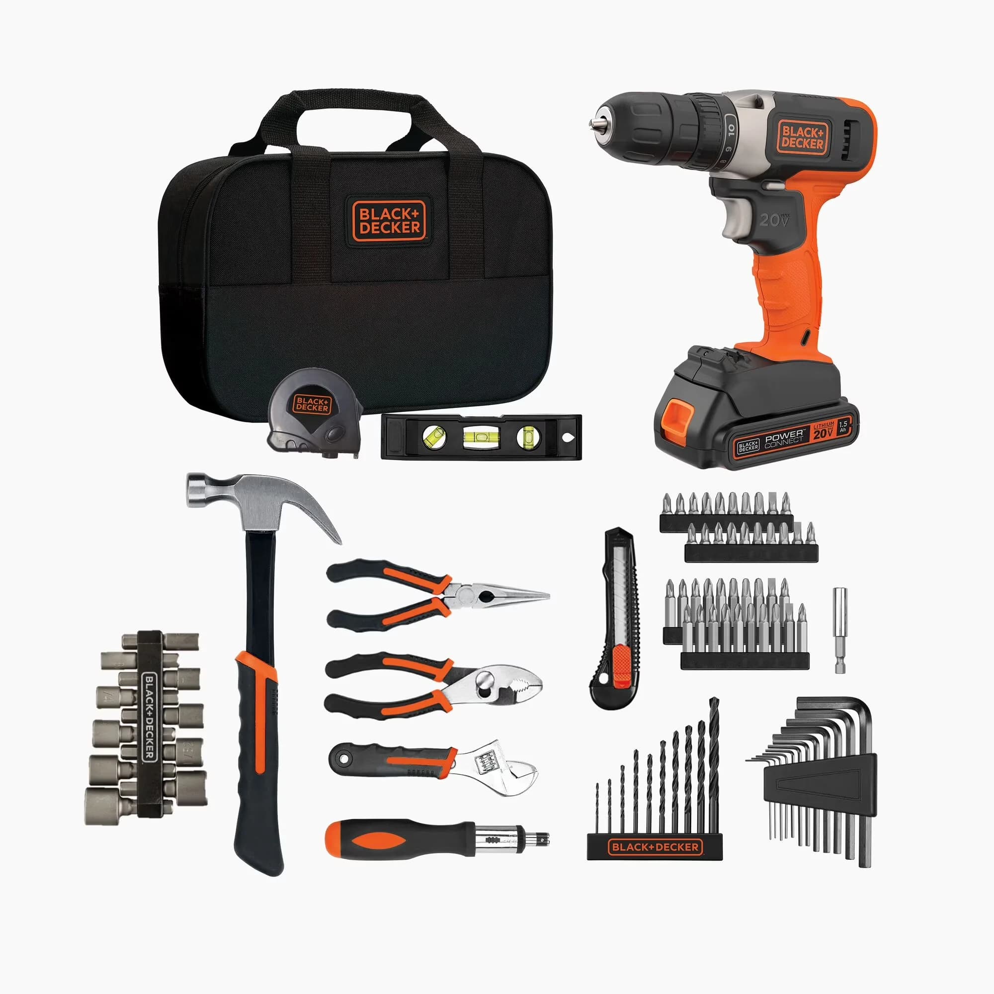 Premium Drills Driver with Battery, 20V, Easy To Control - Black - Residential Grade Model EA7BEA