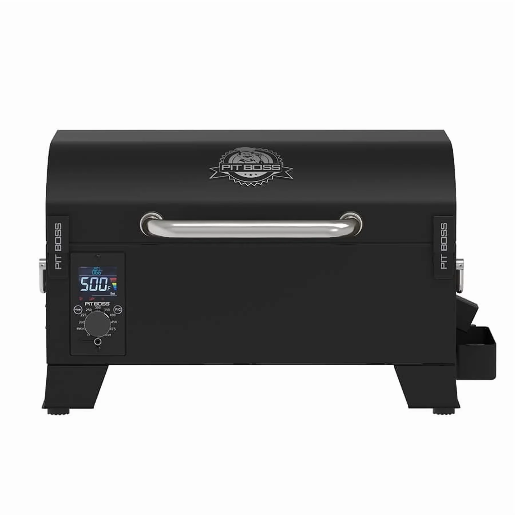 Smoker Durable with Grease Pan, Warming Rack, Portable Tabletop Wood Pellet Grill - Heavy Duty Steel Black Model 6686ED