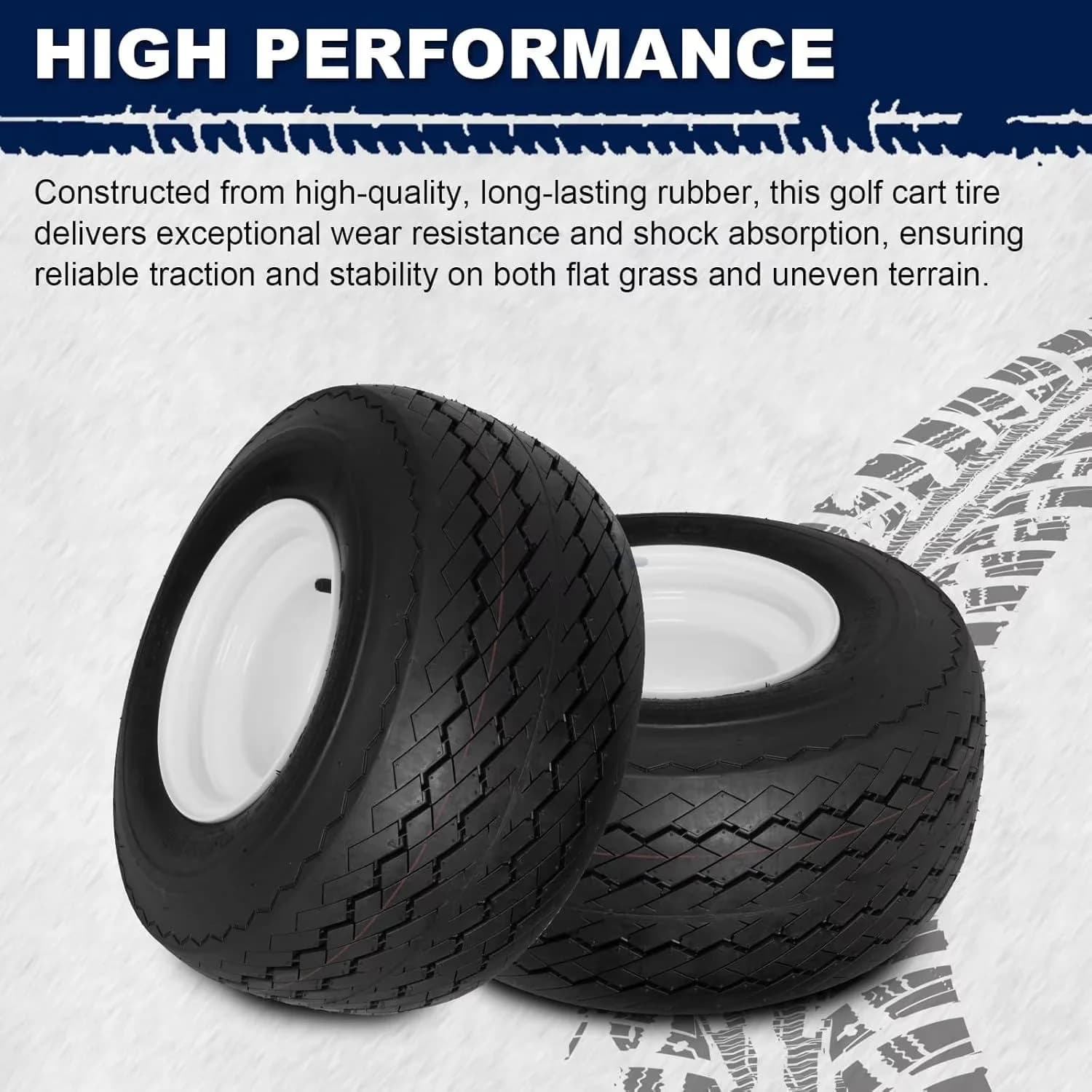 Essential Golf Cart Tire with All-Weather - 18X8 - Long-Lasting Performance Model F0ECCC