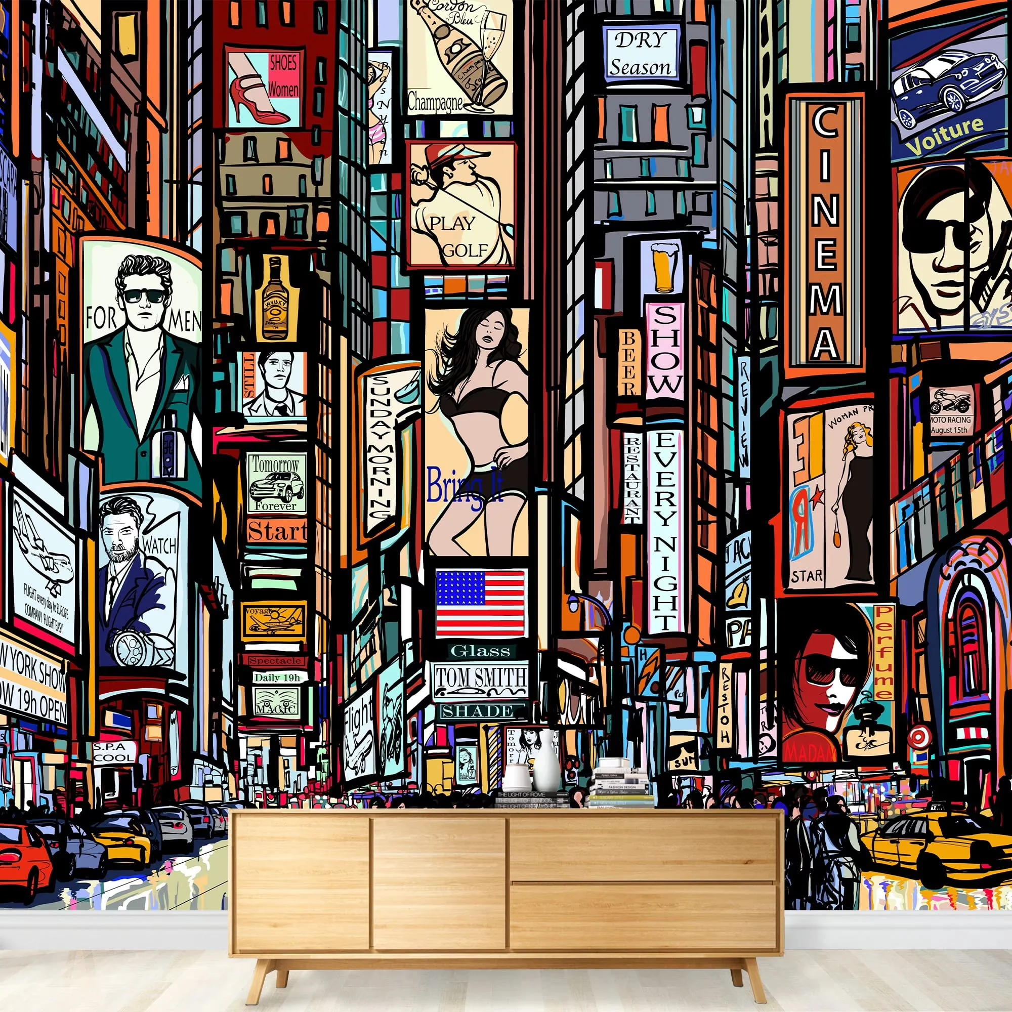 Wallpaper Quality with Removable, 100x144 inches - Wall Mural 100" x 144" Model 88B16F