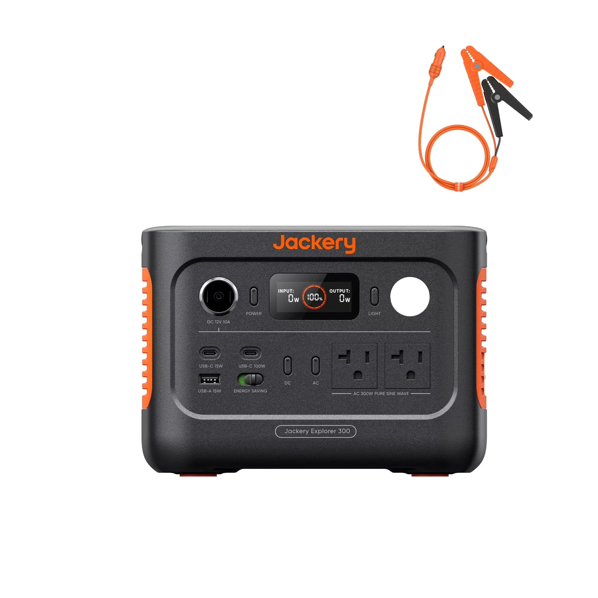 Essential Generator with 300W, 12V, 12V Battery Charging Cable - Black Model D6DAC1