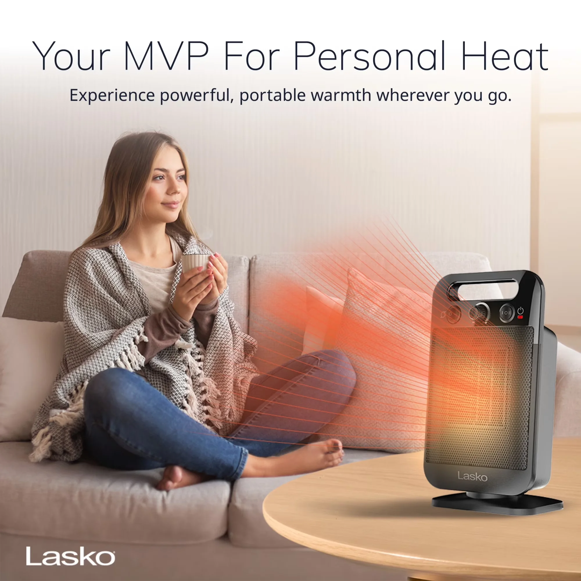 Innovative Portable And Electric Space Heater with Adjustable, Thermostat - Black Model 621E33
