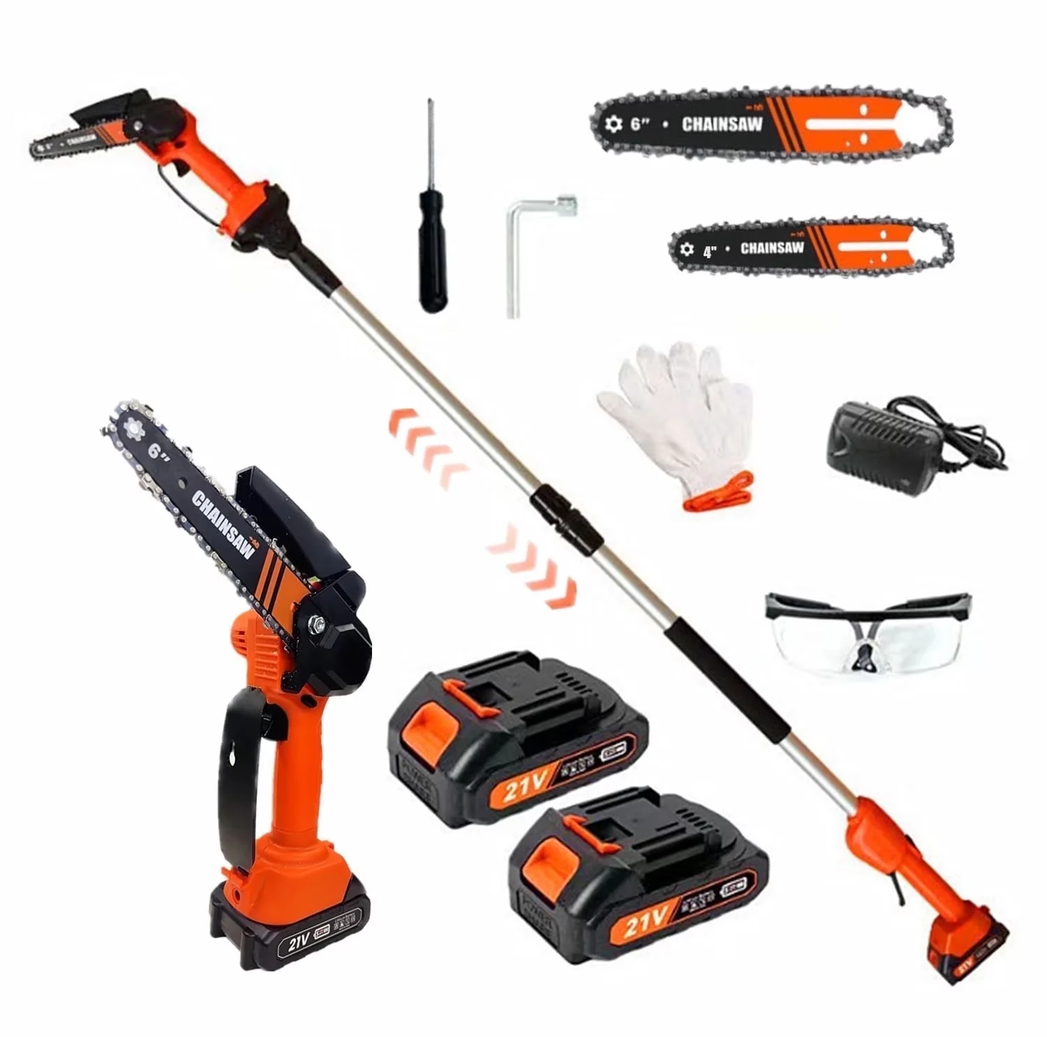 Essential Pole Saw with Battery, Telescoping, Cordless for Everyday Use - Model 1F8C67