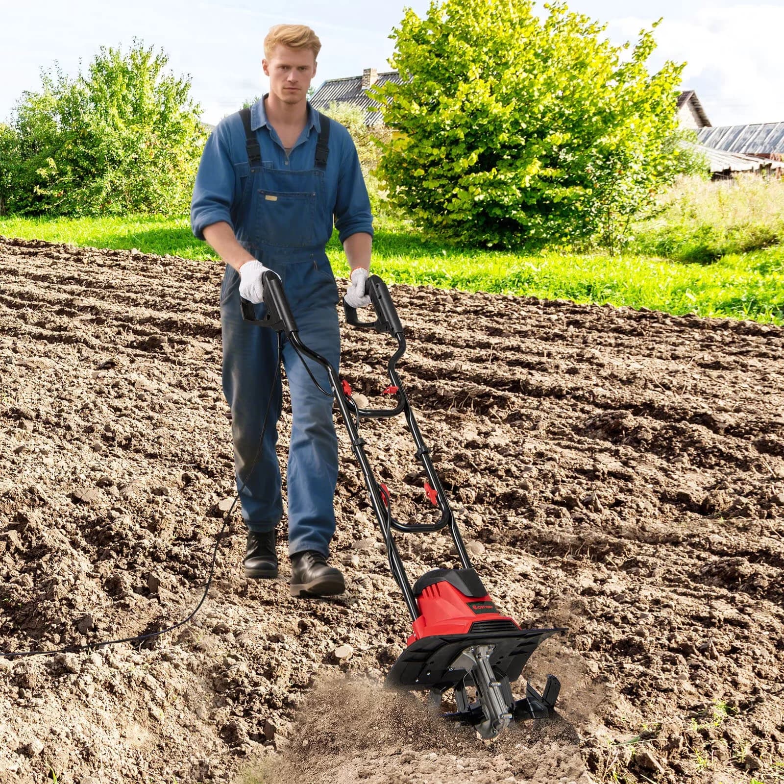 Efficient Trillers Cultivator with Corded Electric Tiller - Sleek Profile Model 112362