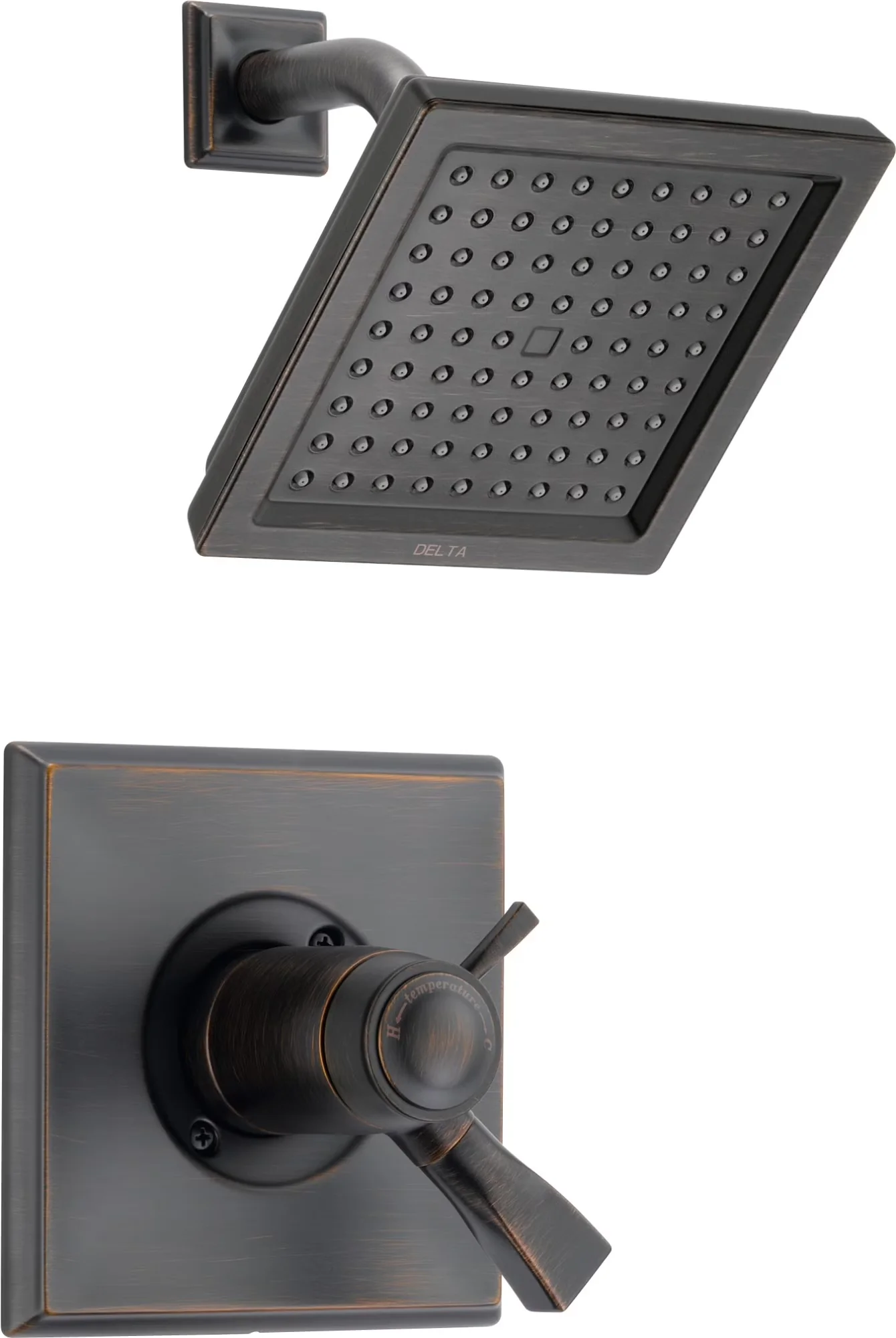 Shower Head Quality with Temperature Control, Venetian Bronze, Dryden TempAssure 17T Series Trim - Brass Bronze Model C10B5A