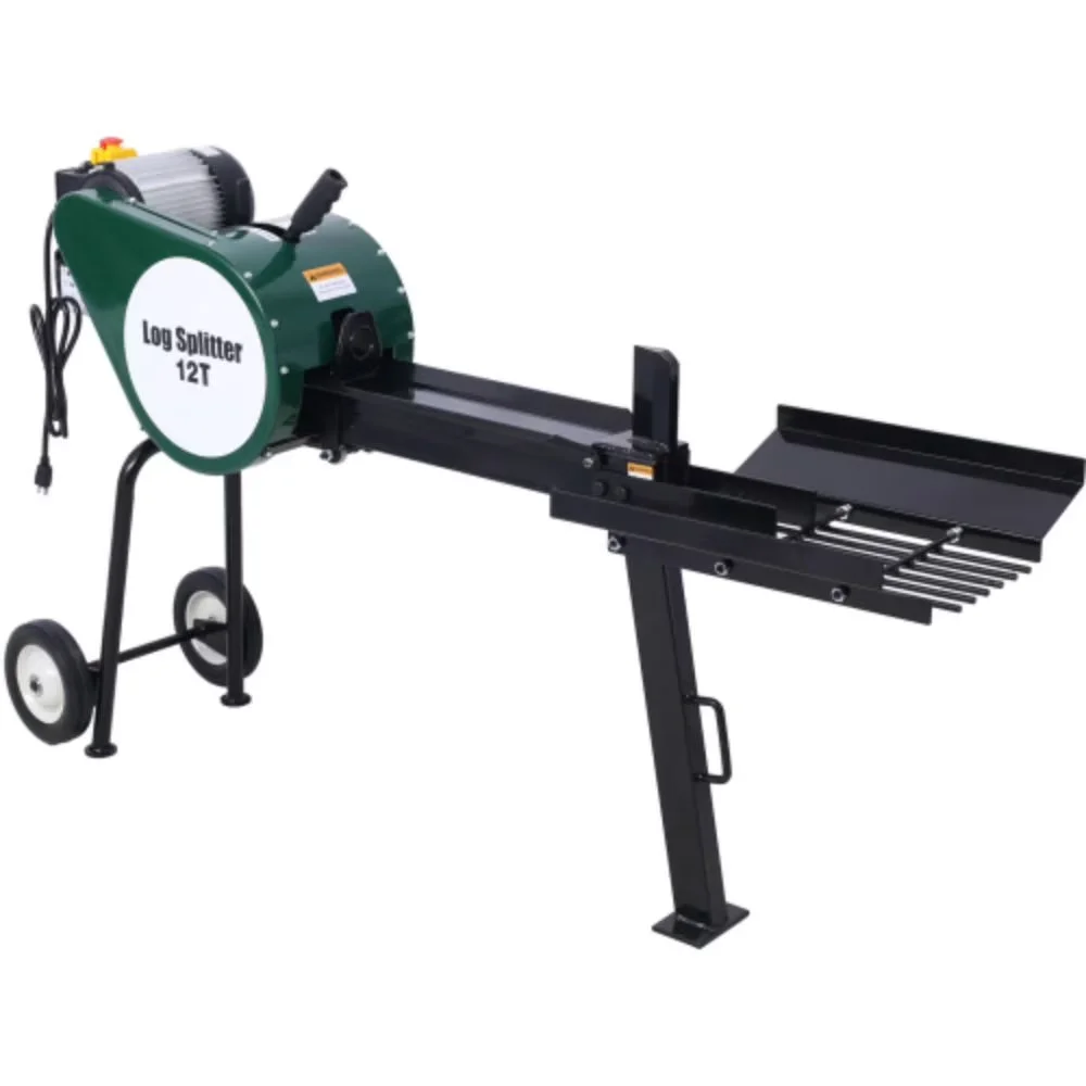 Quality Logsplitter with Wheeled, Wheels, Electric Firewood Log Splitter - 12 Ton for Home, Garage Model A40F7E