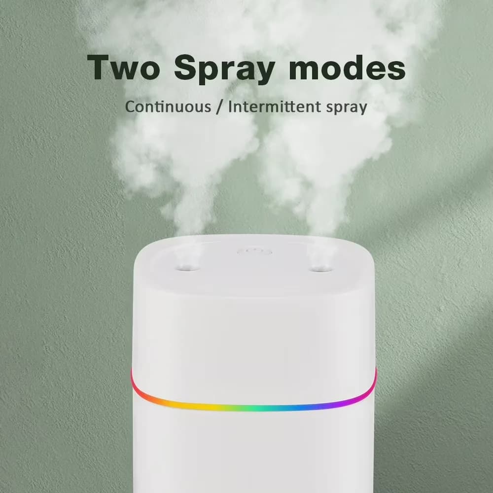 Versatile Humidifier with LED, Adjustable Humidistat - White for Bedroom, Large Model E972E7