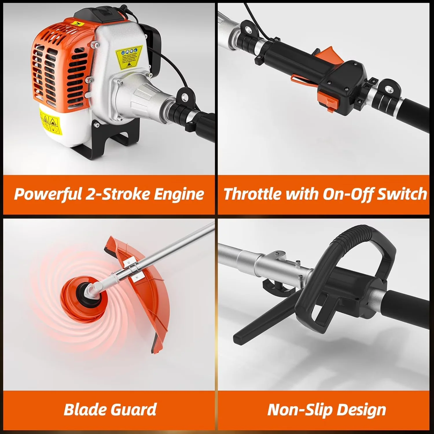 Professional String Trimmer with Attachment Capable, Power source: 2-storke, 1x 650ml fule engine head - Model C5F3FD