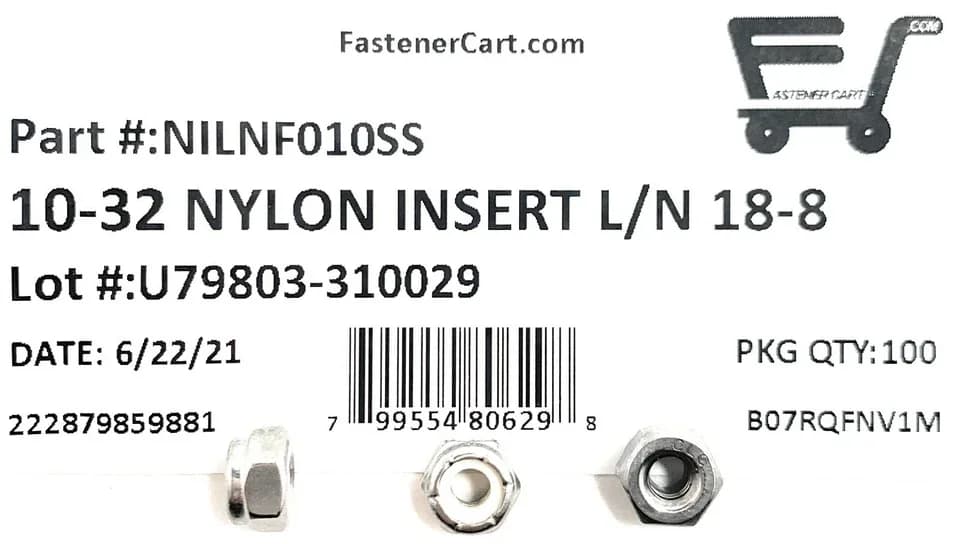 Versatile Fastener with Useful for both indoor and outdoor use., Fine Thread Unf 10-32 - Model 1E542E