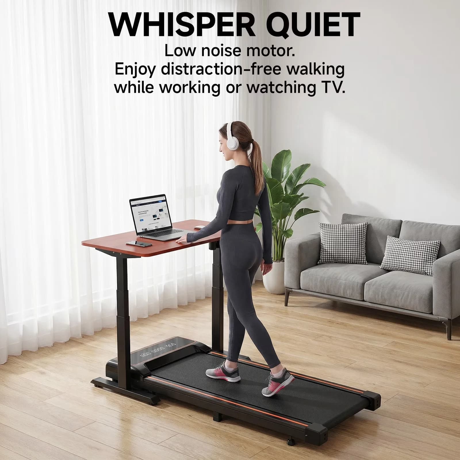 Essential Home Gym with Foldable - Metal Black Walking - Easy to Use Model C7CE5A