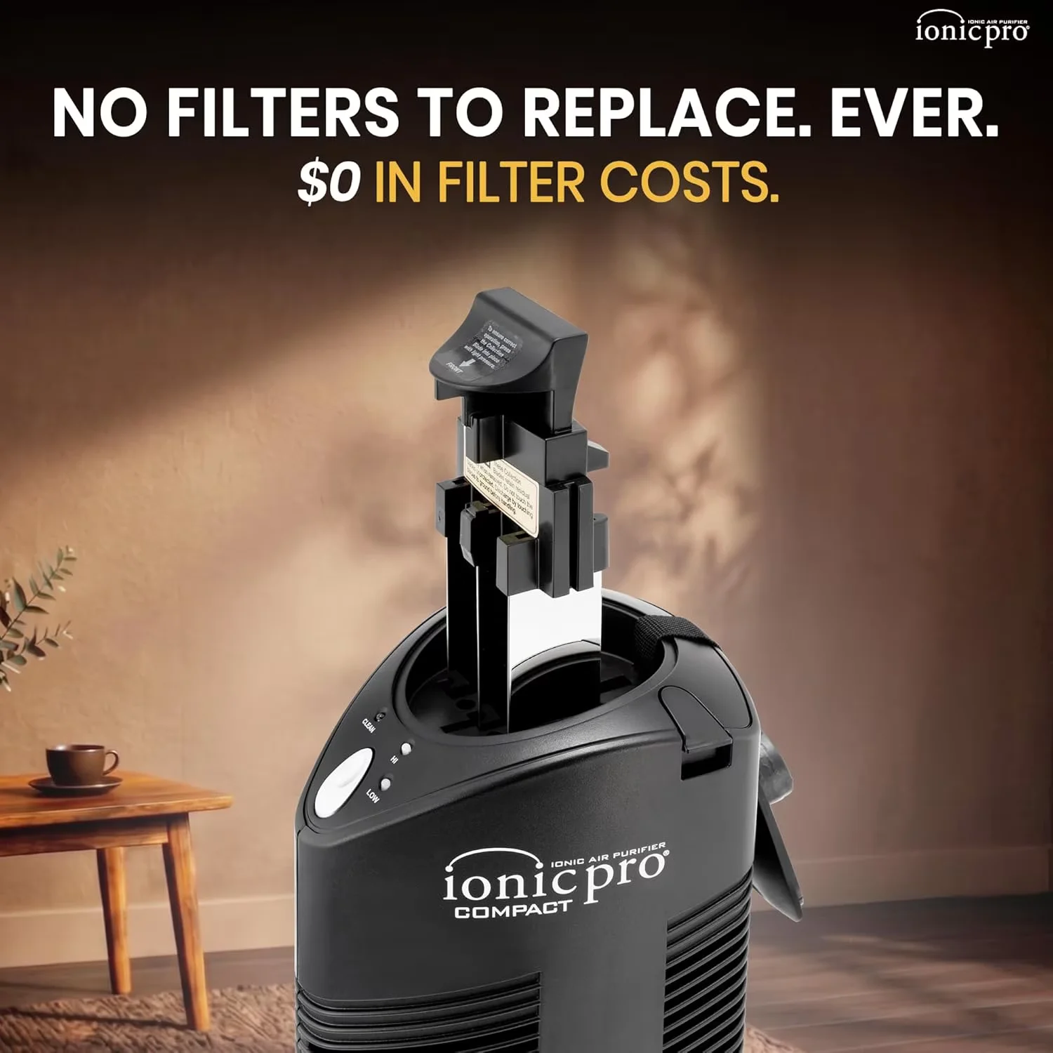 Sleek Air Purifier with Filter Change Indicator, Energy efficient--low power consumption. - Model 823884