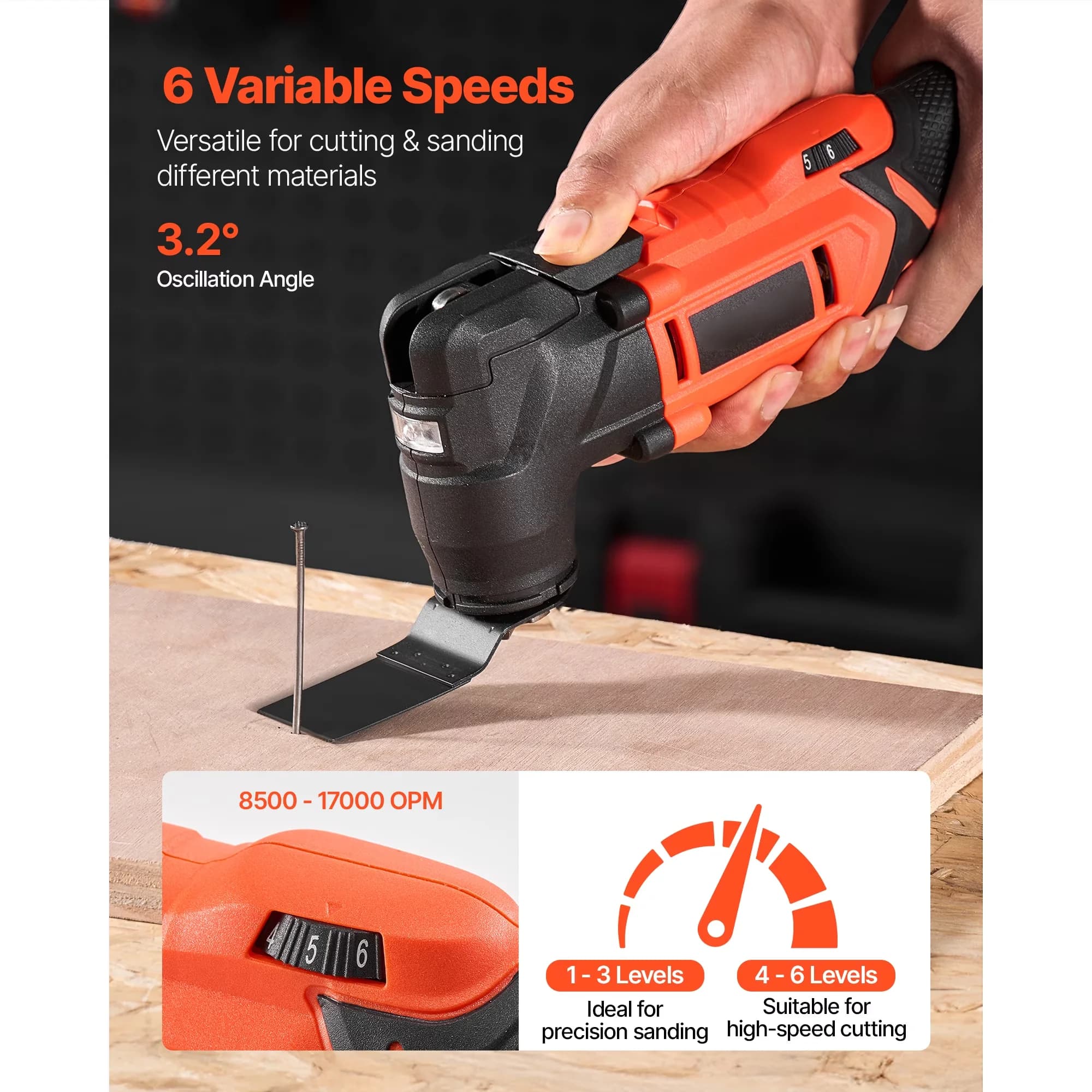 Woodworking Classic with Battery, LED, 20V - Red - Long-Lasting Performance Model E9B304