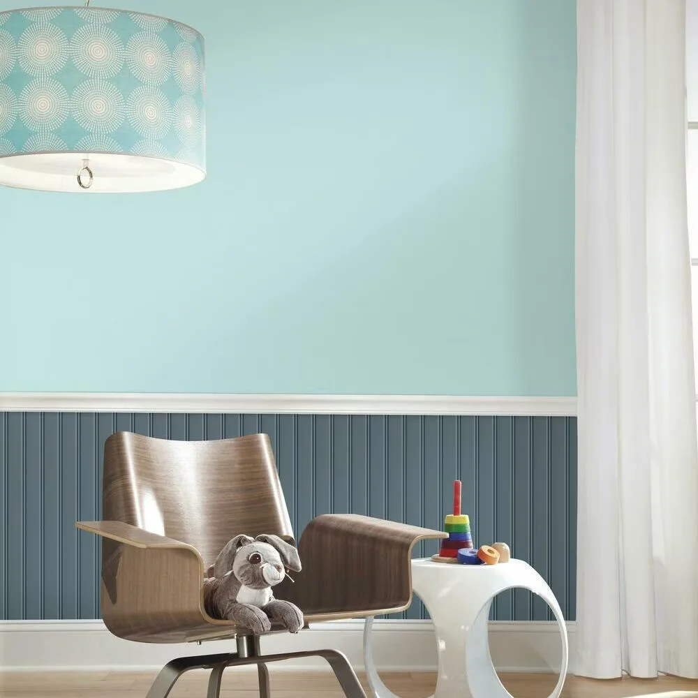 Wallpaper Classic with Removable, Easy to use, Beadboard Peel and Stick - Blue Vinyl Model 2CC085