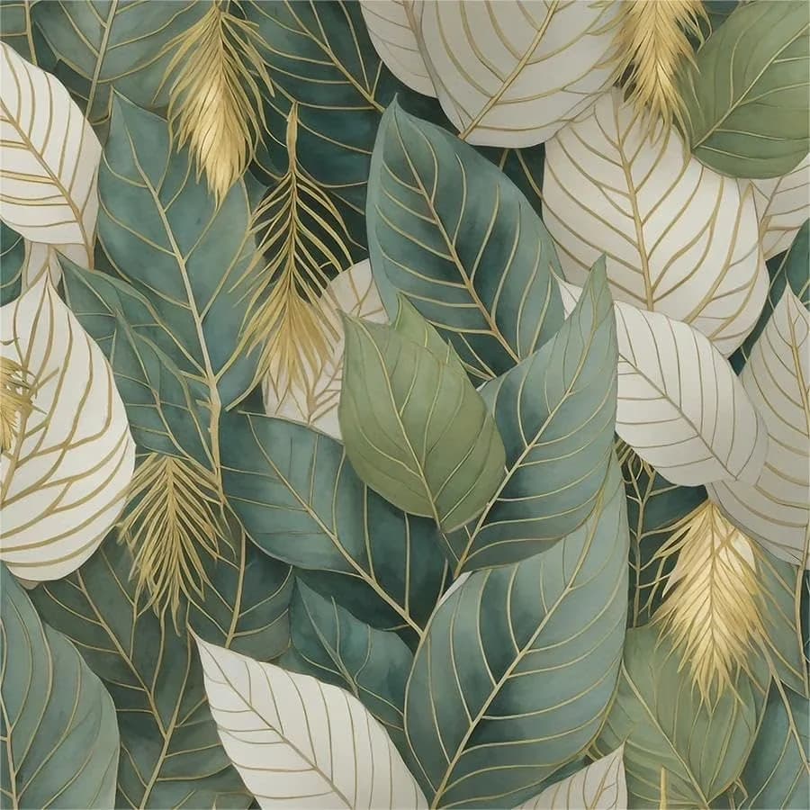 Versatile Wallpaper with Durable, Removable, PEEL AND STICK WALLPAPER - Green Pvc, Vinyl Model E2E8E3