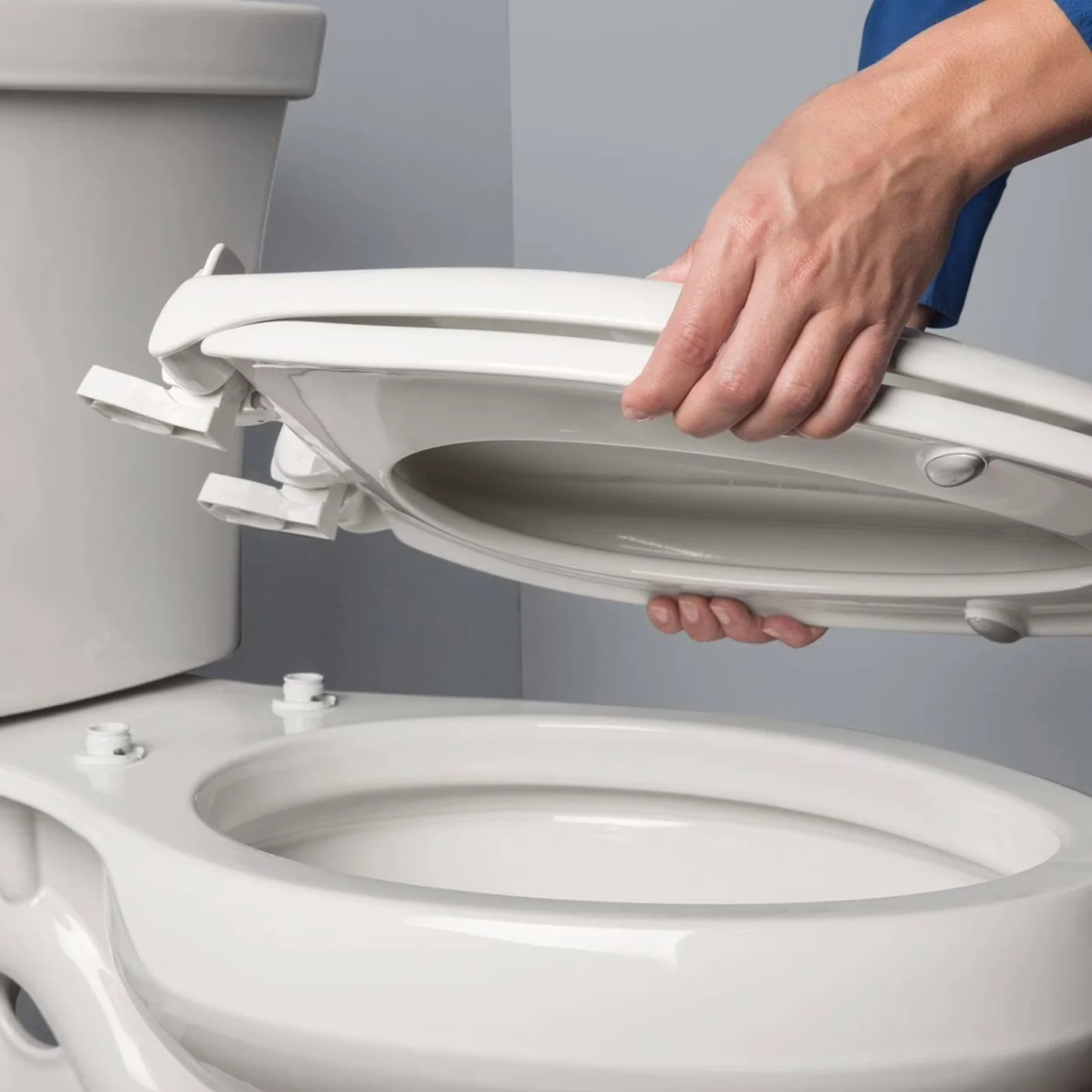 Essential Toilet Seats And Lid with Innocent Blush, Elongated Closed Front Seat, Cover Included: Yes - Pink Plastic Model A888C2