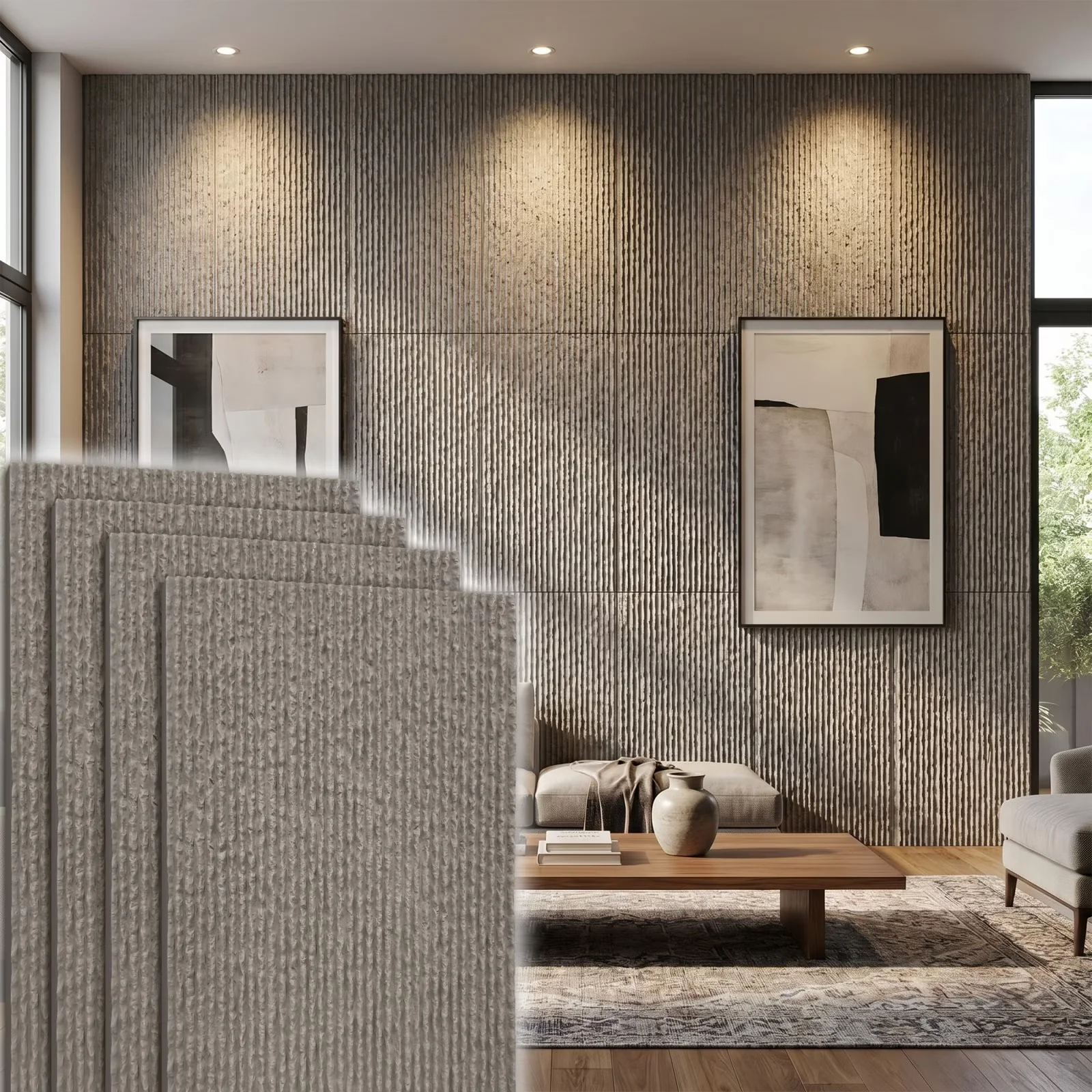 Stylish Wallpaper Wall Decals Wall Covering with Easy To Clean, Ideal for Multiple Spaces: - Gray 24" x 48" x 0.79" Model 04E7D6