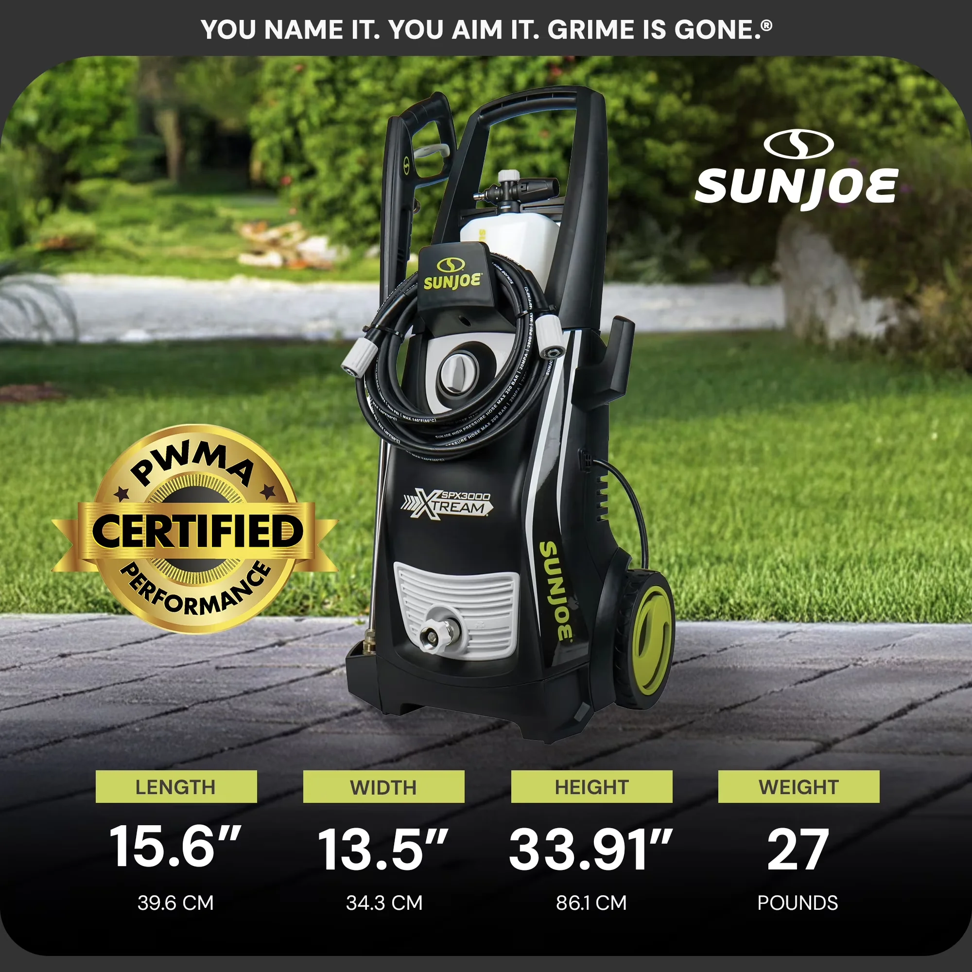 Premium Pressure Washer with Color: Black, 34" Wand - Open for Daily Use Model E19D31