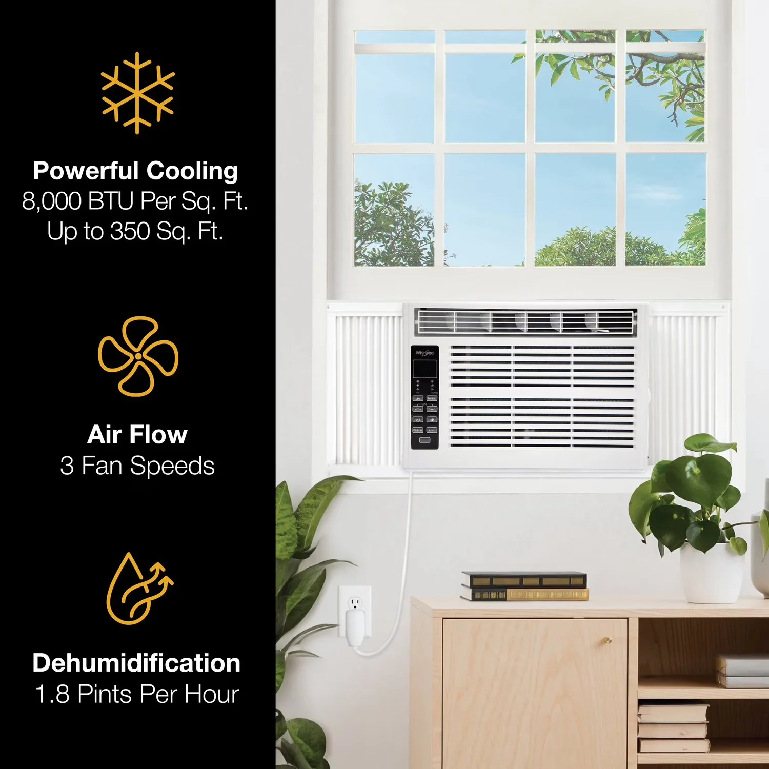 Air Conditioner Versatile with 8000 BTU, Remote Controlled - Multicolor Model FCDB1E