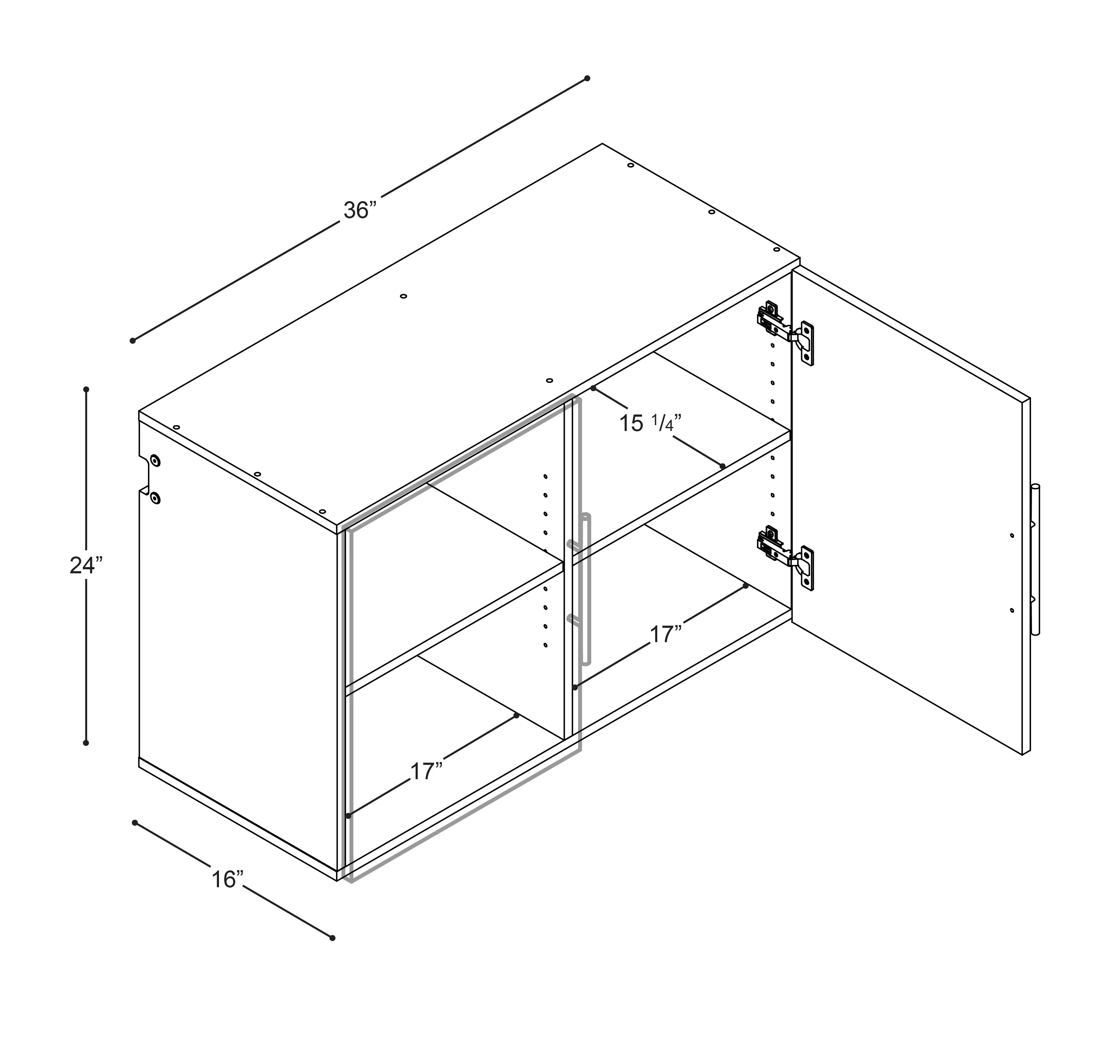 Toolstorage Reliable with Heavy Duty, Light Gray - Gray Metal Rail HangUps Model 06D7BE