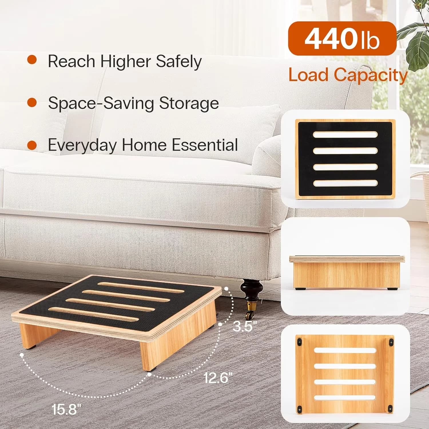 Quality Ladders And Step Stool with One - Lauan Plywood Brown Adults for Multiple Applications Model 7EAED4