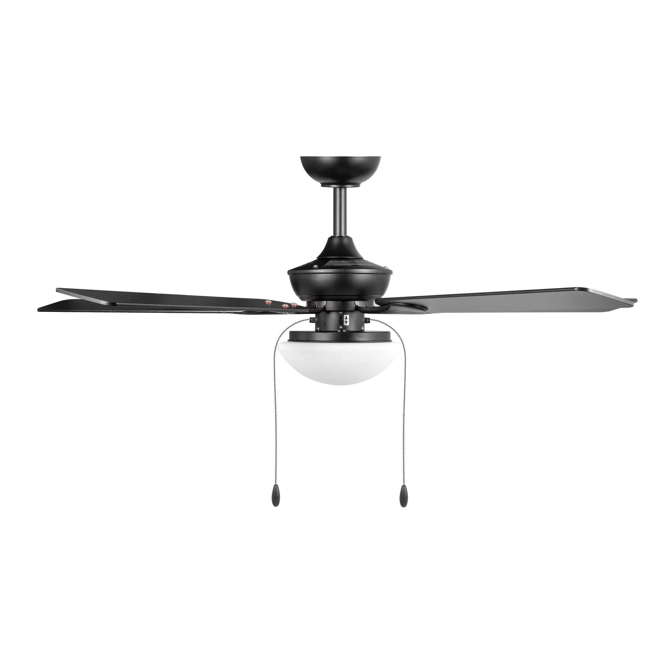 Ceiling Fan Professional with LED, Reverse Airflow, 52in 5 Blade Indoor/Outdoor - Black Model A56368